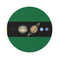 Solar System Planets Round Rug | Planetary Stripe Floor Mat