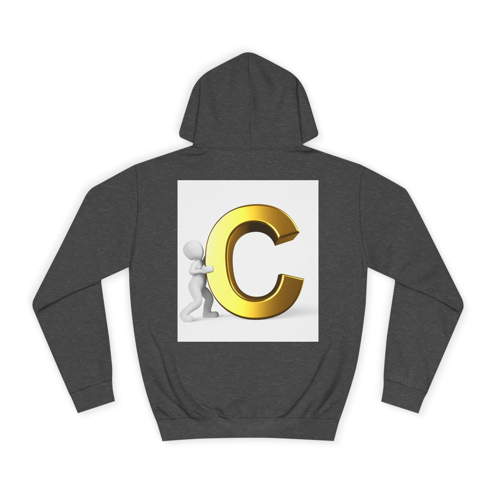 Gold Letter C Hoodie | Monogram Initial C Sweatshirt