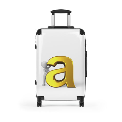 Lettre A dorée en 3D avec valise figurée | Bagages monogrammés