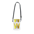 Yellow Double W Monogram Small Cell Phone Wallet | Crossbody Phone Pouch
