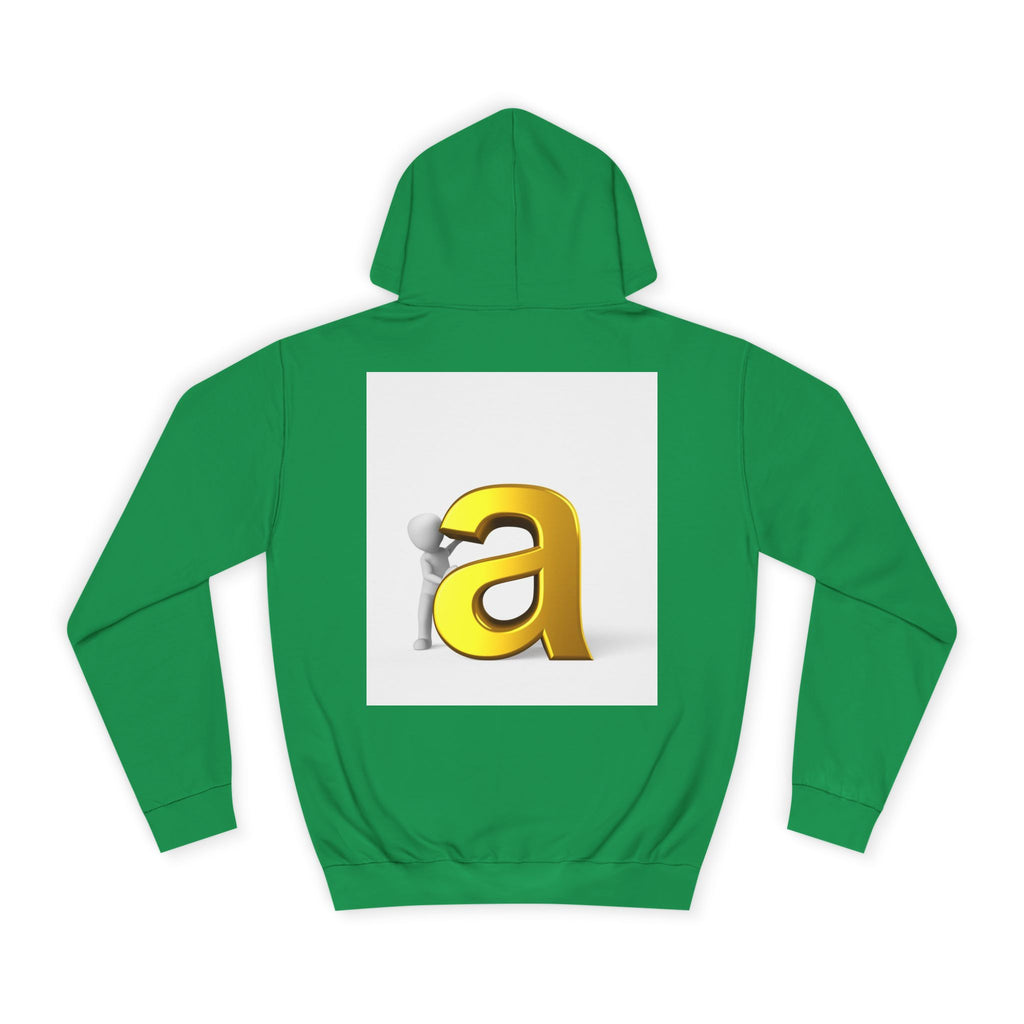 Gold 3D Letter A Hoodie | Monogram Initial Sweatshirt