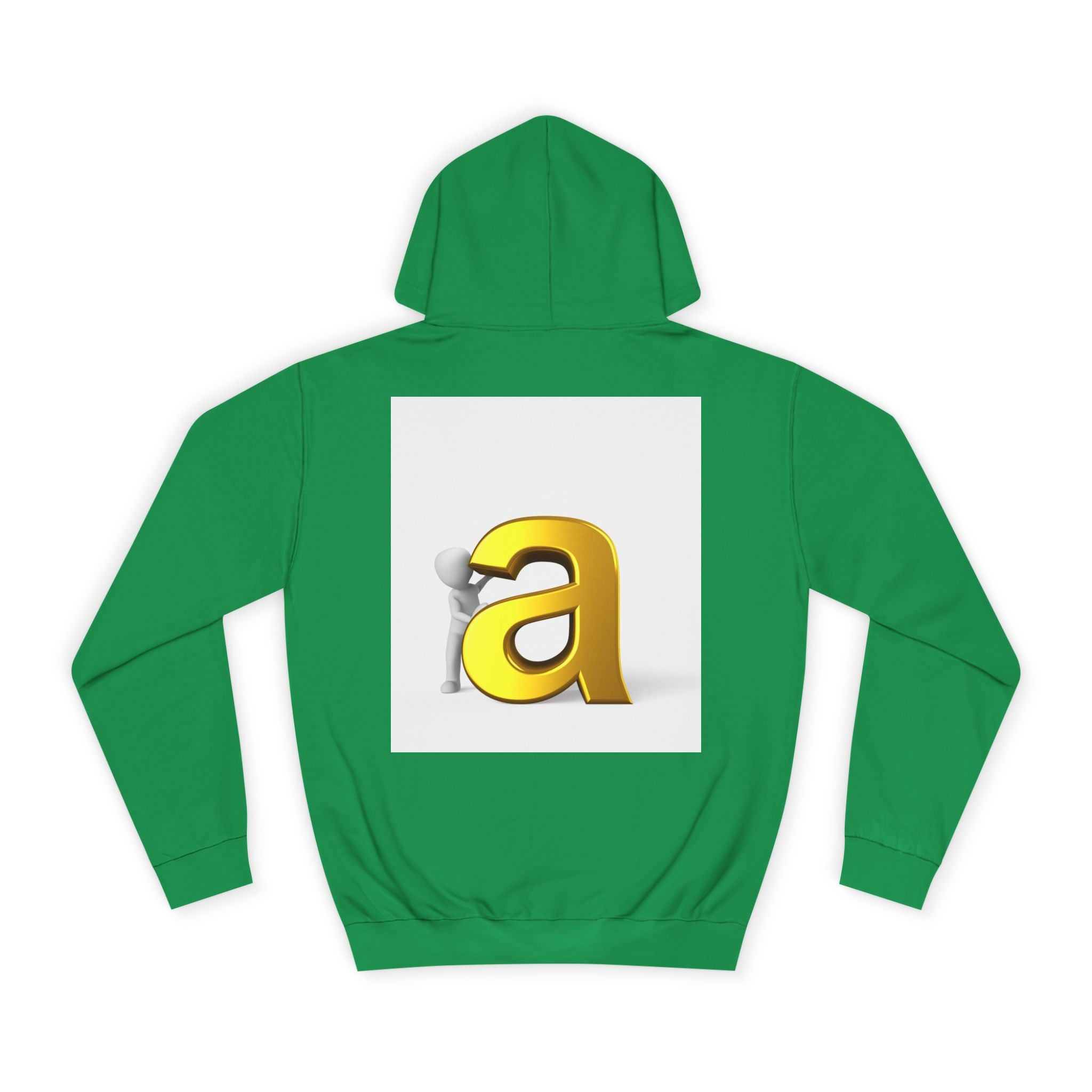 Gold 3D Letter A Hoodie | Monogram Initial Sweatshirt