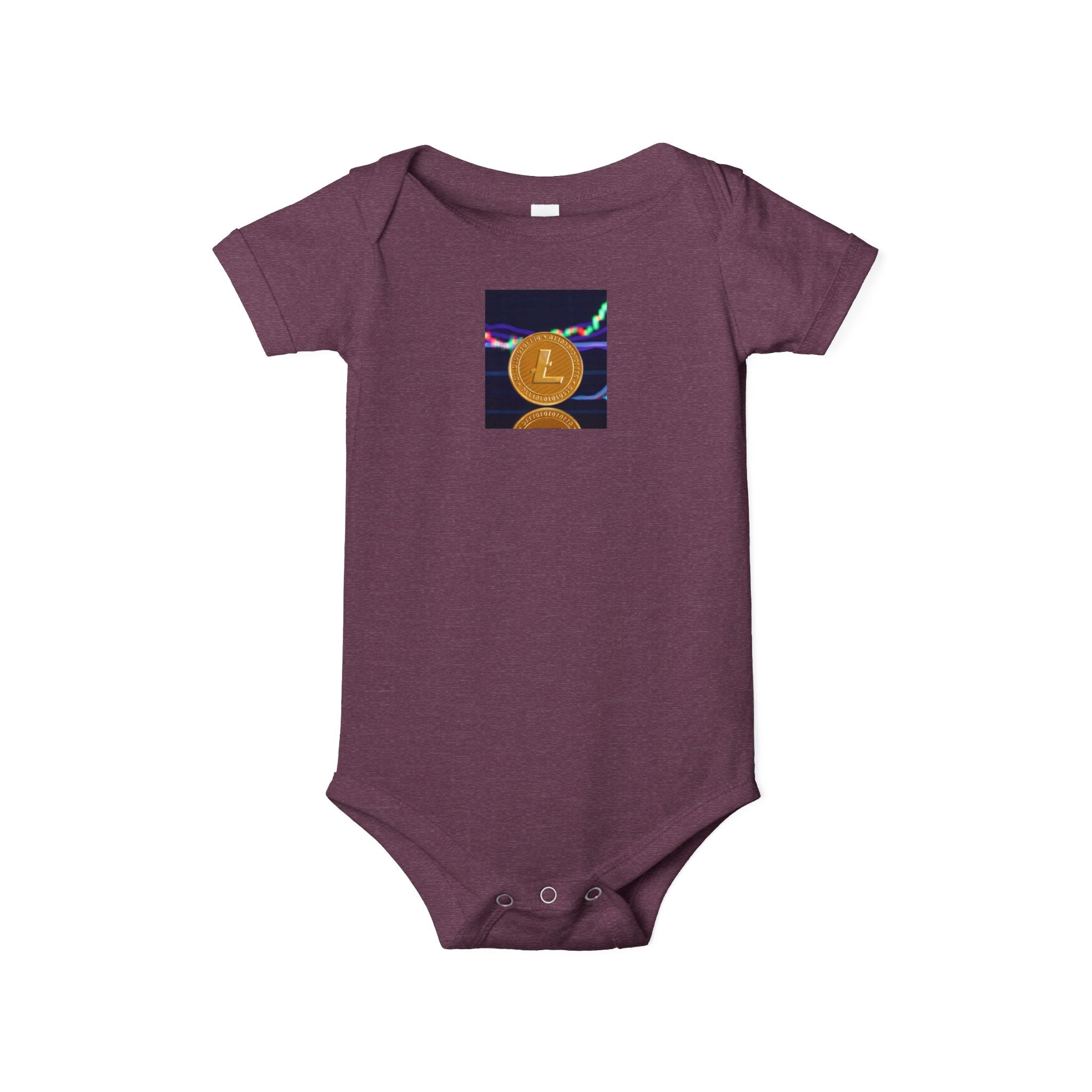 Body pour bébé avec motif Litecoin | Body de bébé Cryptomonnaie