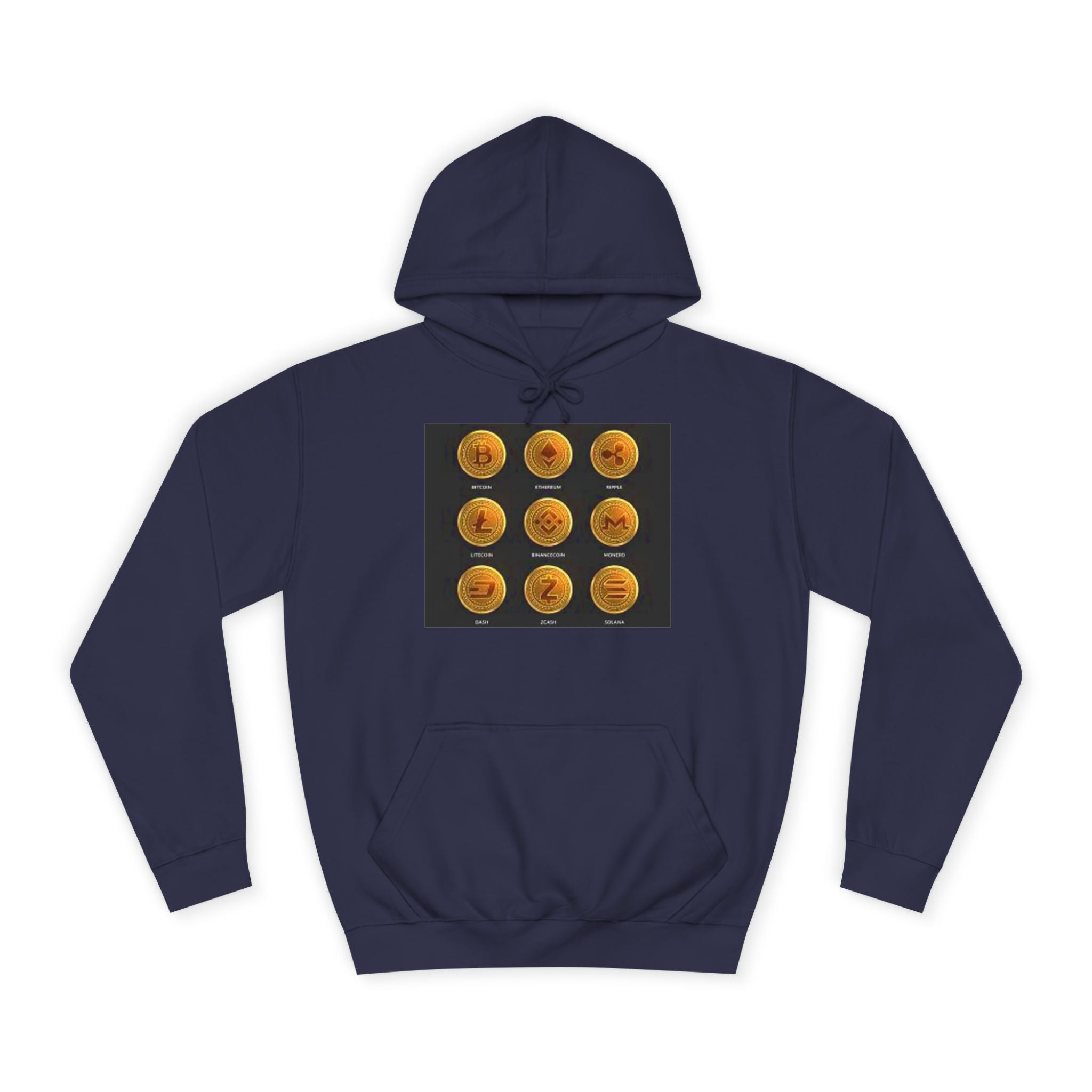 Sweat à capuche icônes de crypto-monnaies | Bitcoin Ethereum Litecoin Ripple Doge Zcash Monero