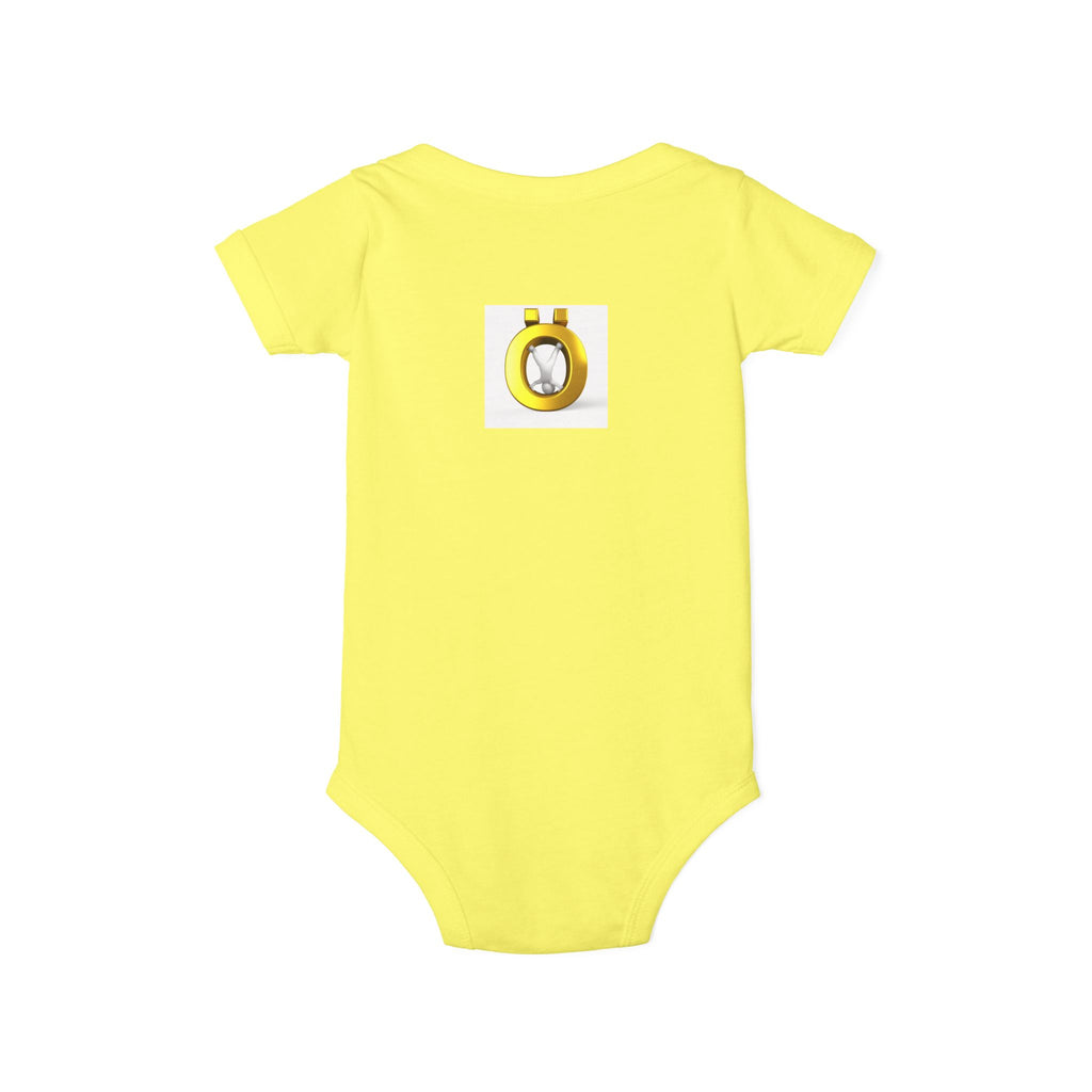 Yellow Letter Ö with Diamond Infant One-Piece | Baby Bodysuit