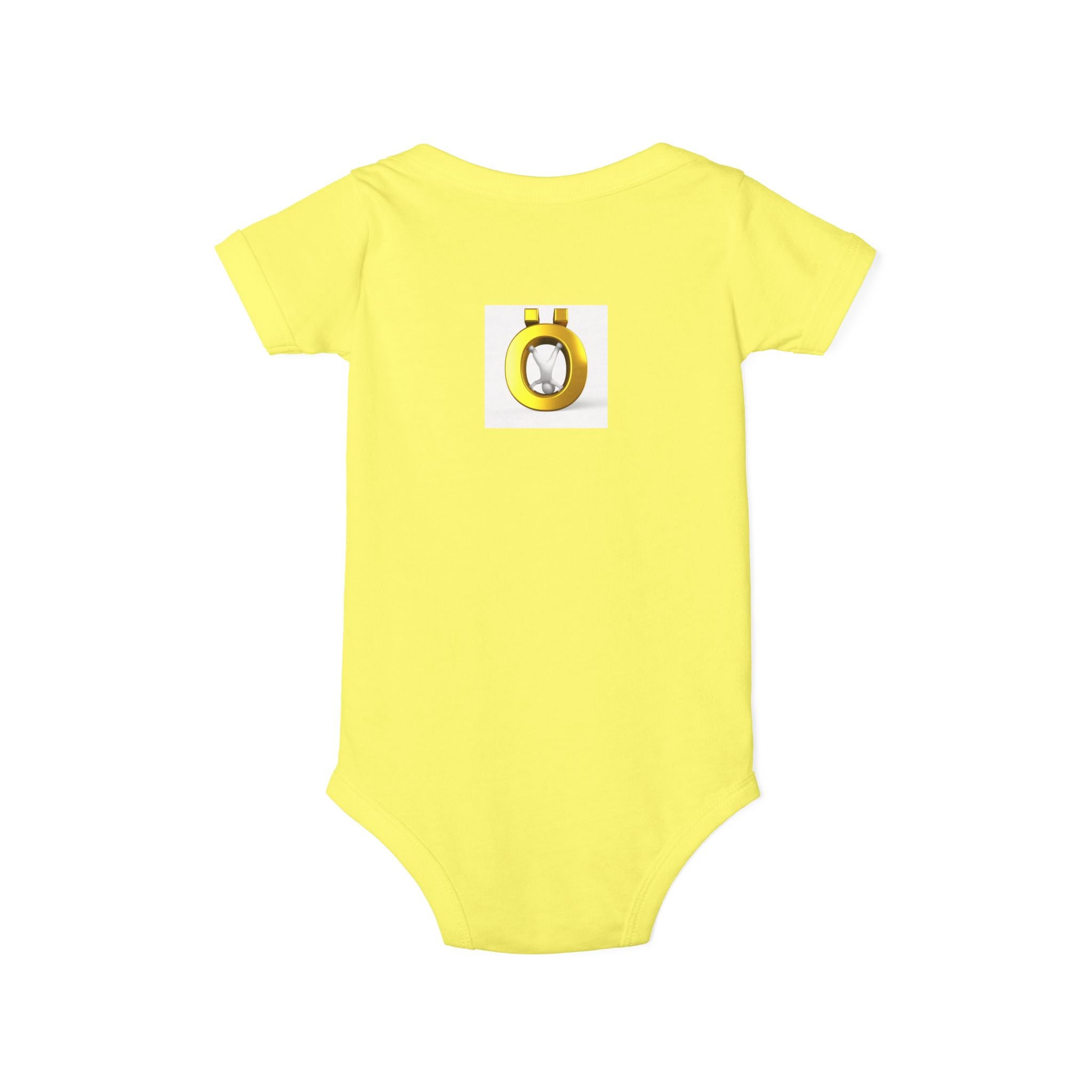 Yellow Letter Ö with Diamond Infant One-Piece | Baby Bodysuit