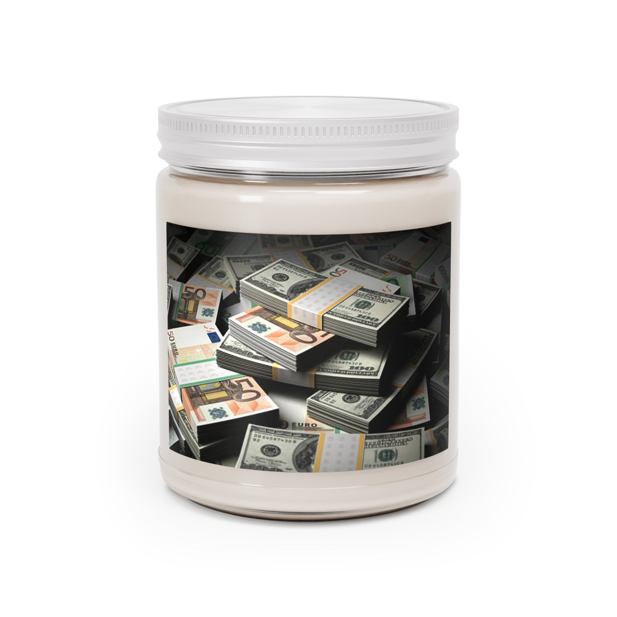Stacks of Cash Candle 9oz Soy Candle | Money Print Jar