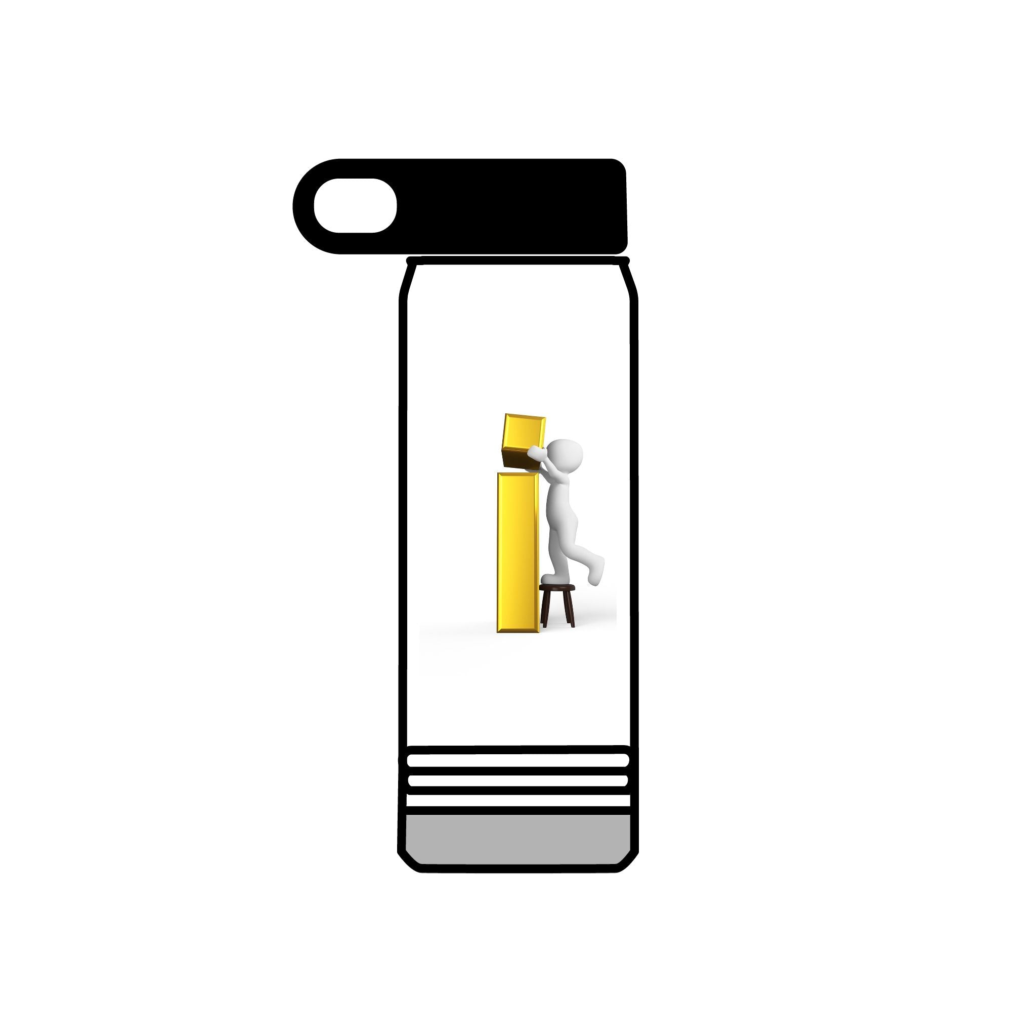3D Figure Stacking Yellow Blocks Water Bottle | 20oz