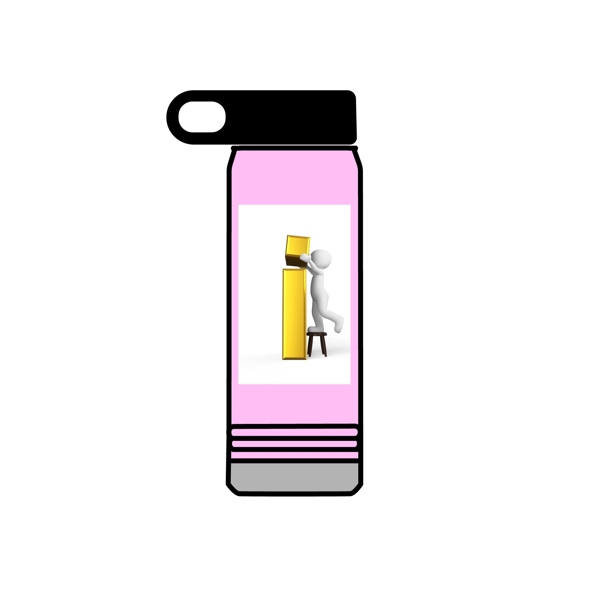 3D Figure Stacking Yellow Blocks Water Bottle | 20oz