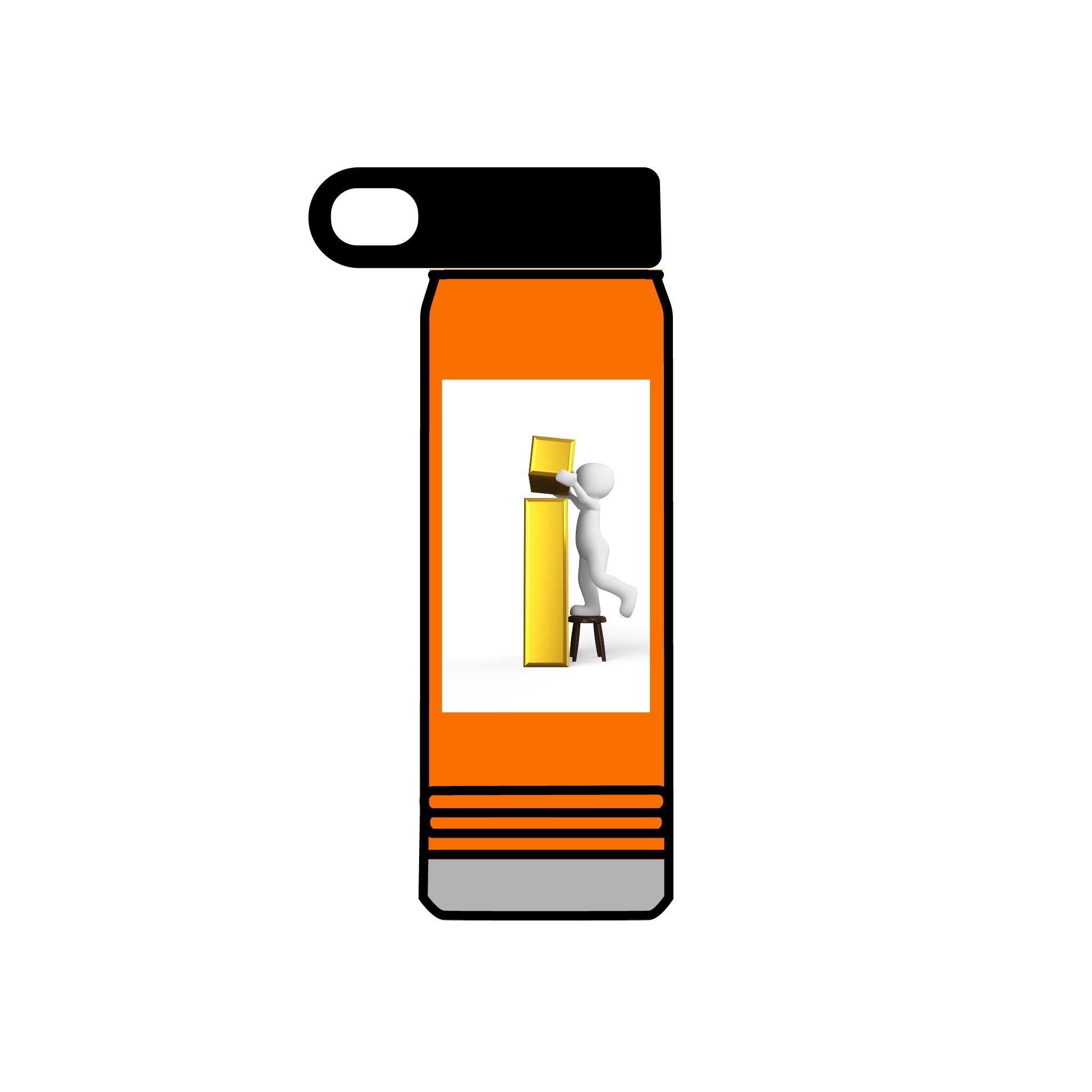 3D Figure Stacking Yellow Blocks Water Bottle | 20oz