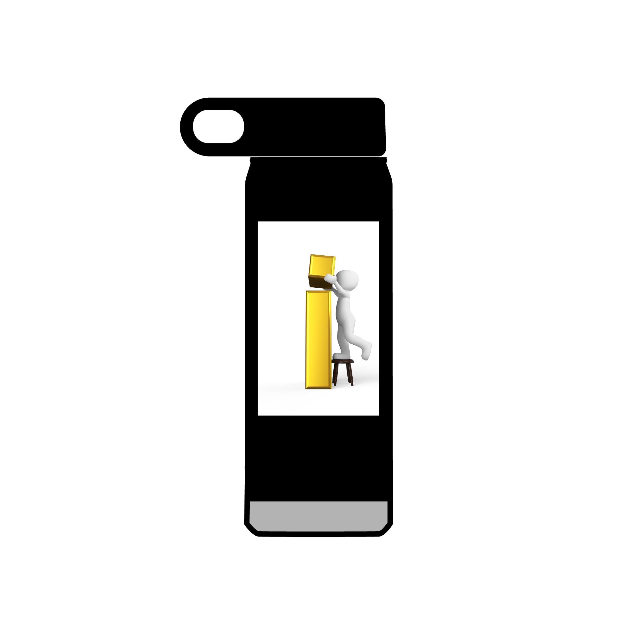 3D Figure Stacking Yellow Blocks Water Bottle | 20oz