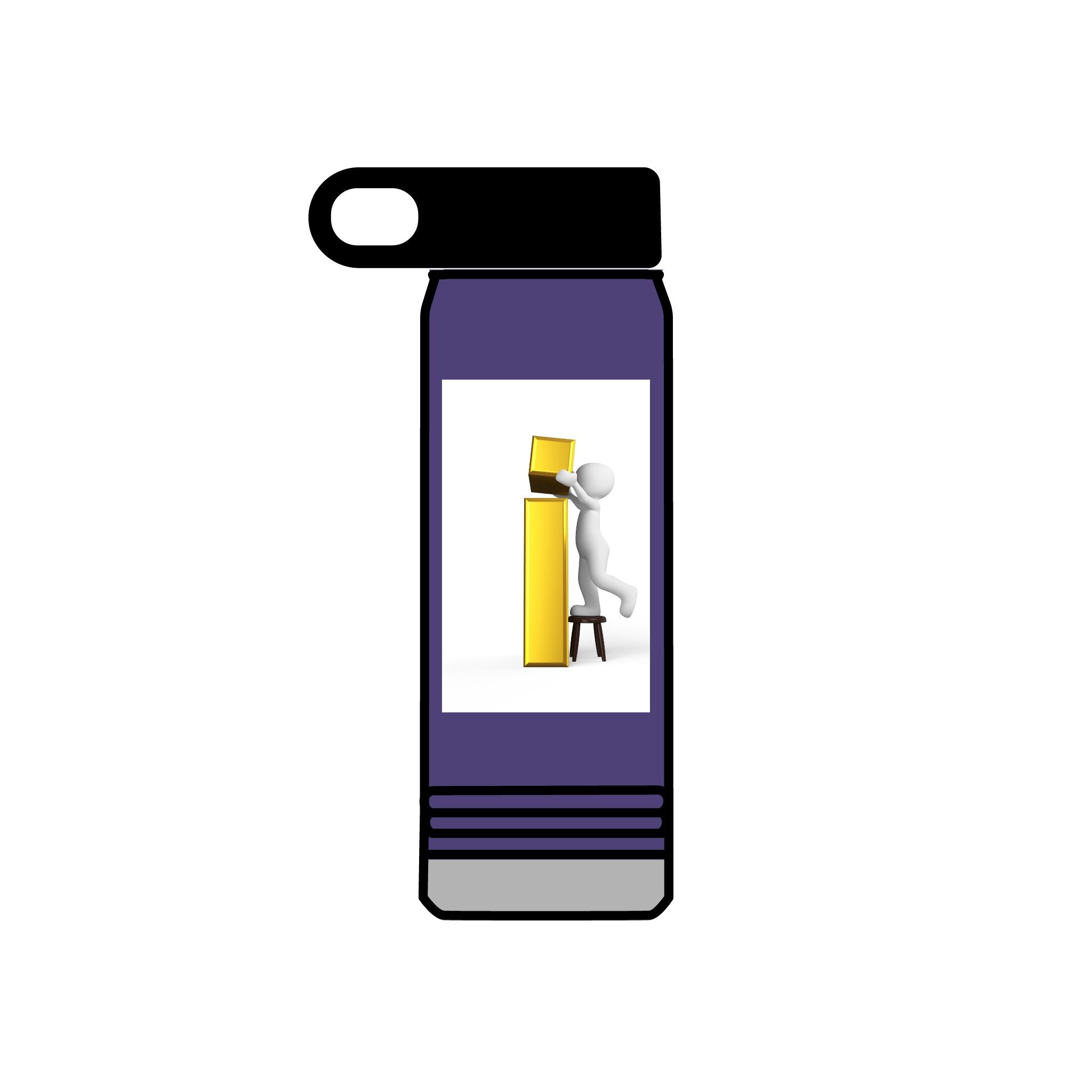 3D Figure Stacking Yellow Blocks Water Bottle | 20oz