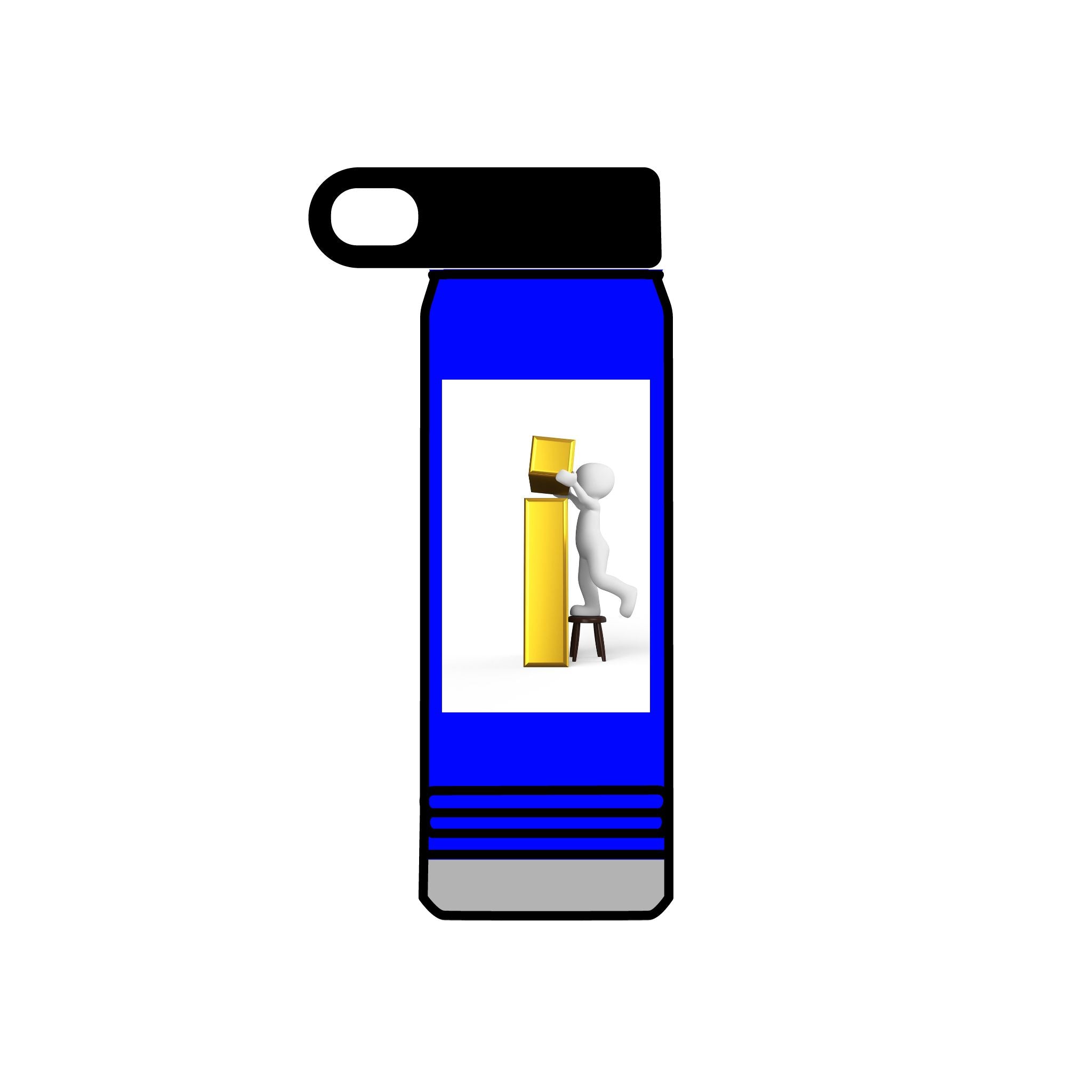 3D Figure Stacking Yellow Blocks Water Bottle | 20oz