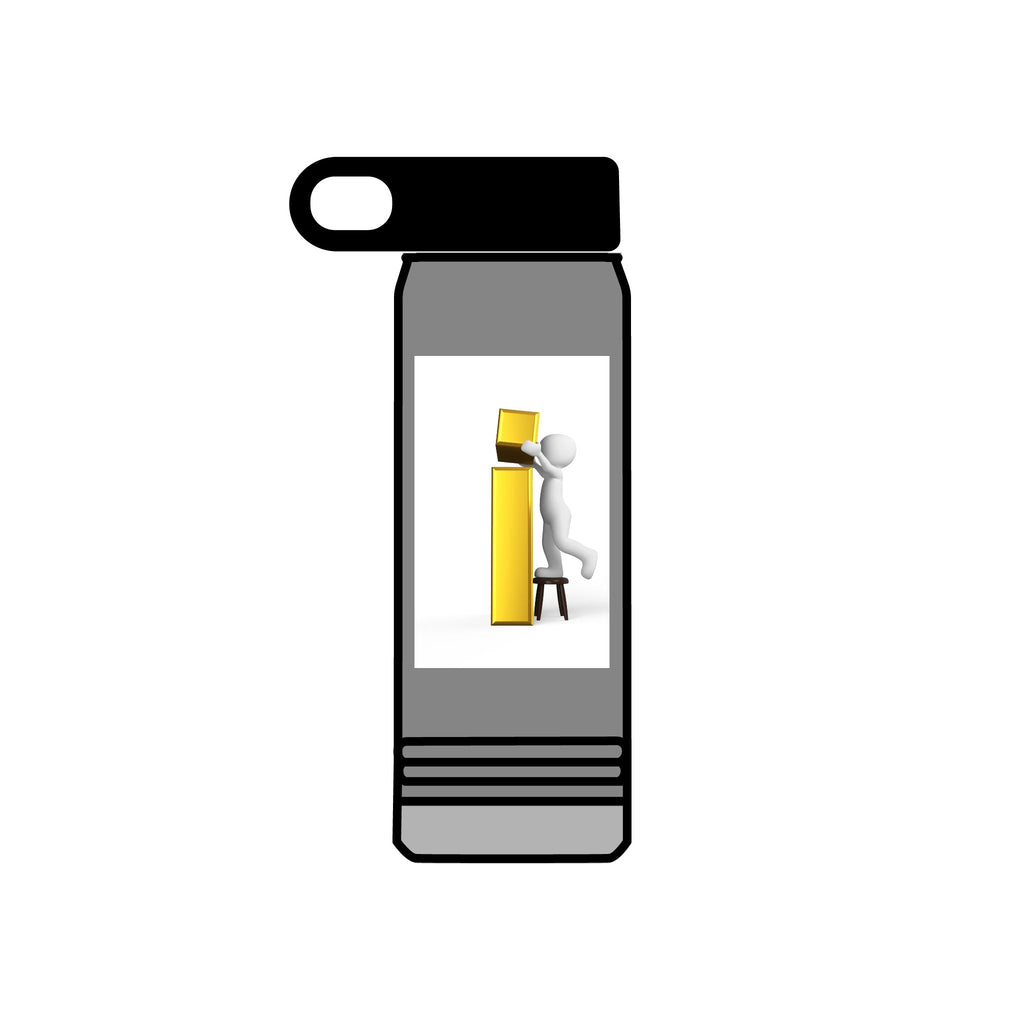 3D Figure Stacking Yellow Blocks Water Bottle | 20oz