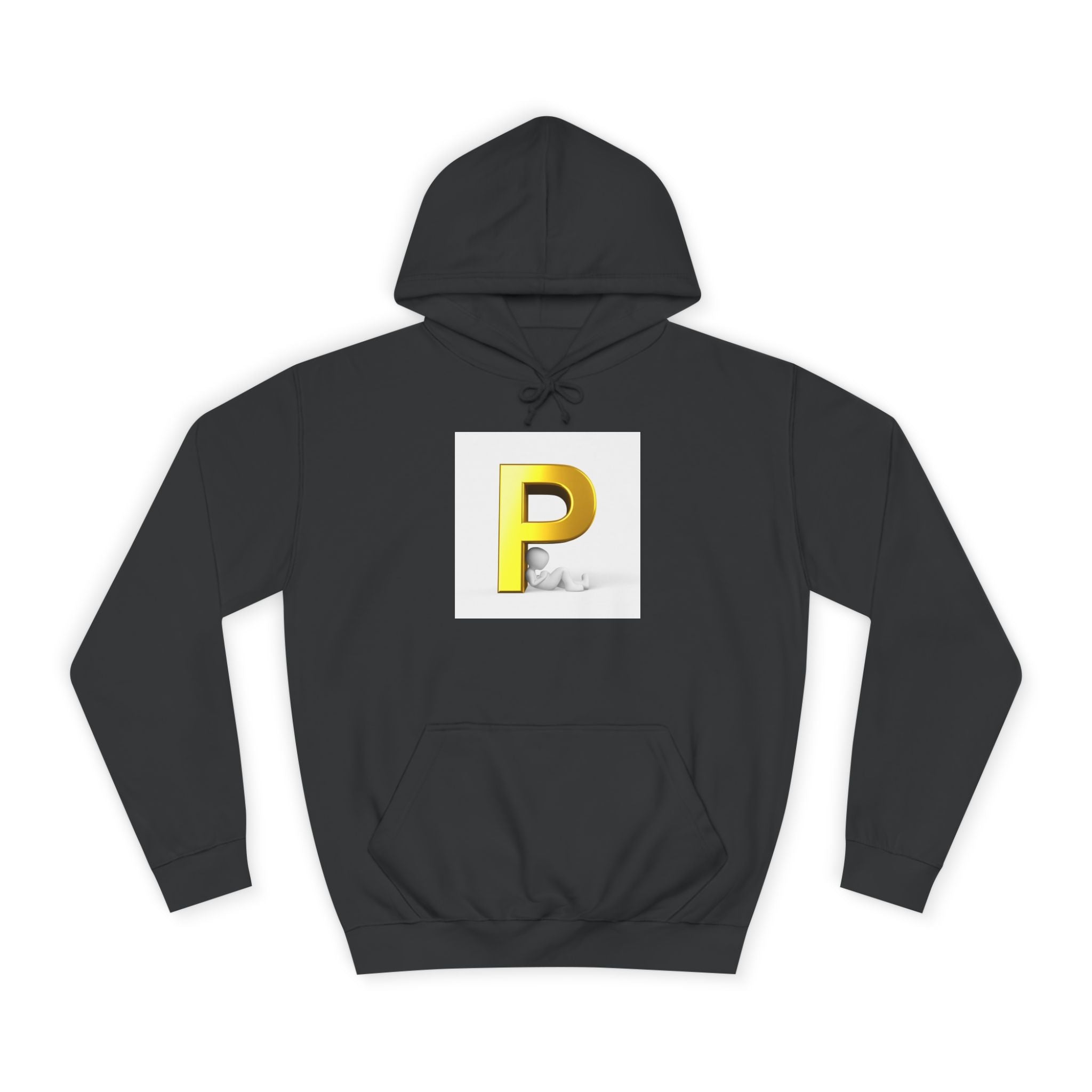 Gold Letter P hoodie | Monogram Initial Pullover