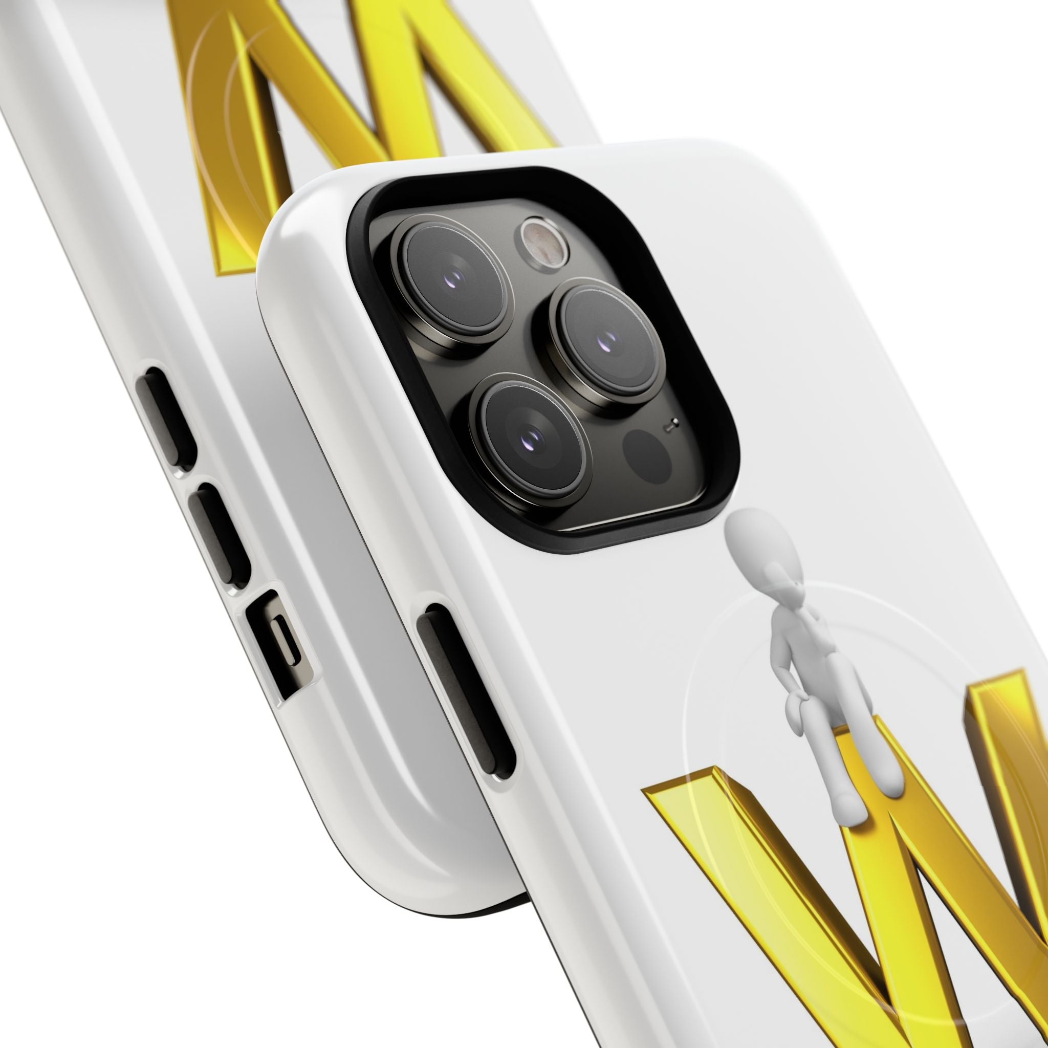 3D Stick Figure on Gold W Phone Case | Tough Magnetic Case