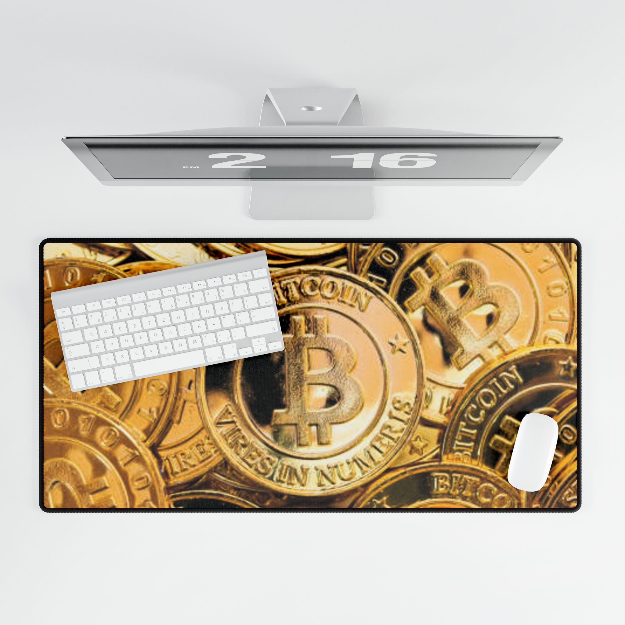 Bitcoin Coin Pile Desk Mat | Crypto Gaming Mouse Pad
