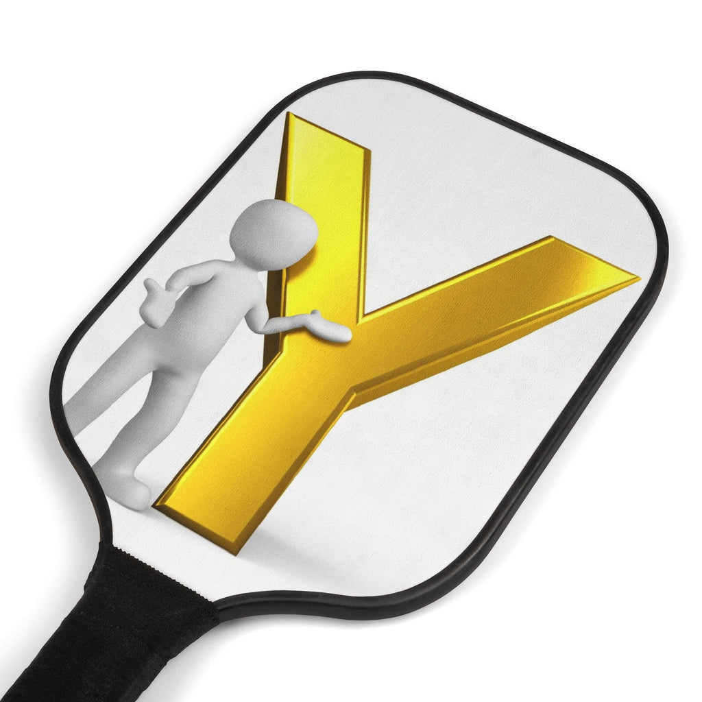 Yellow Y Logo Pickleball Paddle Kit | Lightweight Paddle and Balls