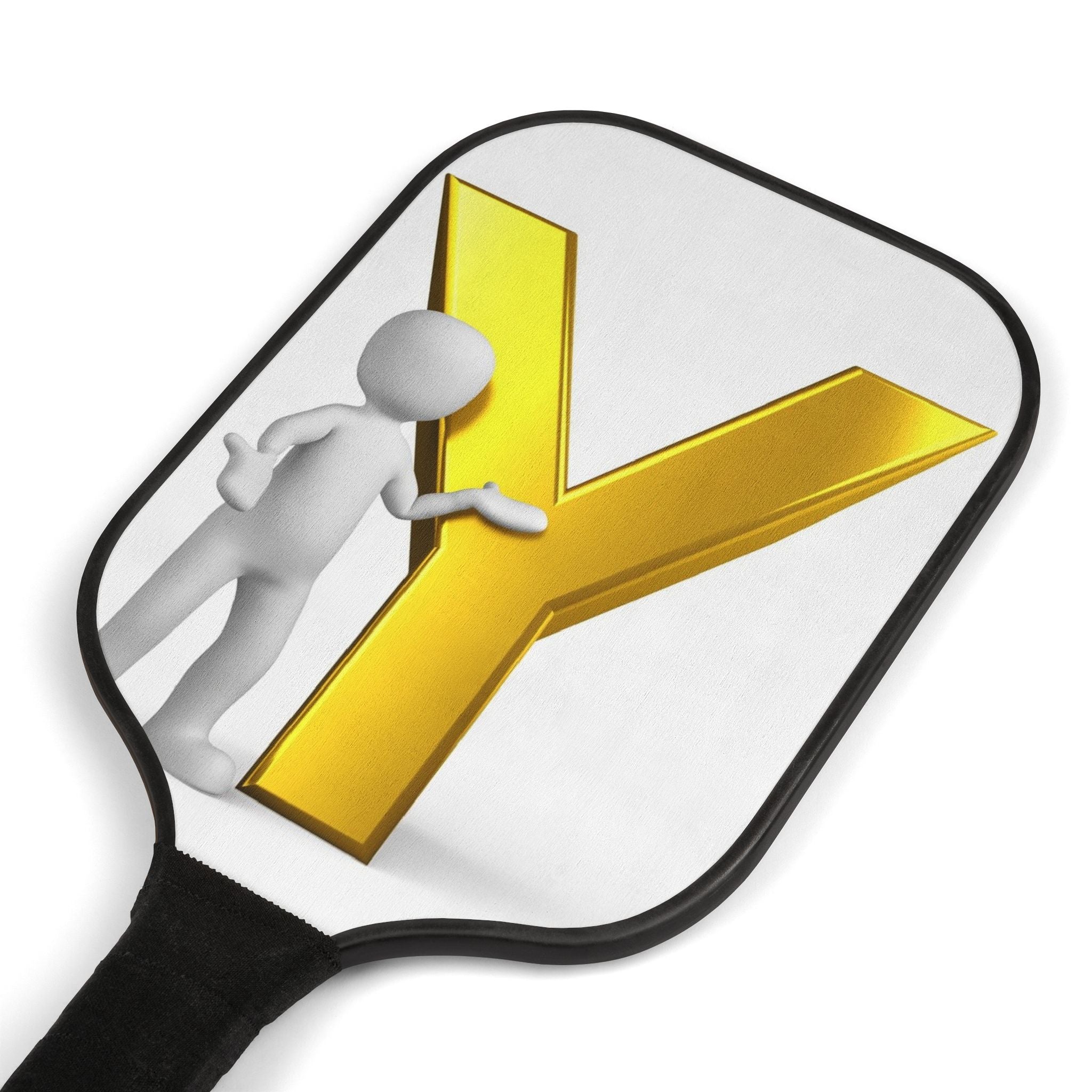 Yellow Y Logo Pickleball Paddle Kit | Lightweight Paddle and Balls