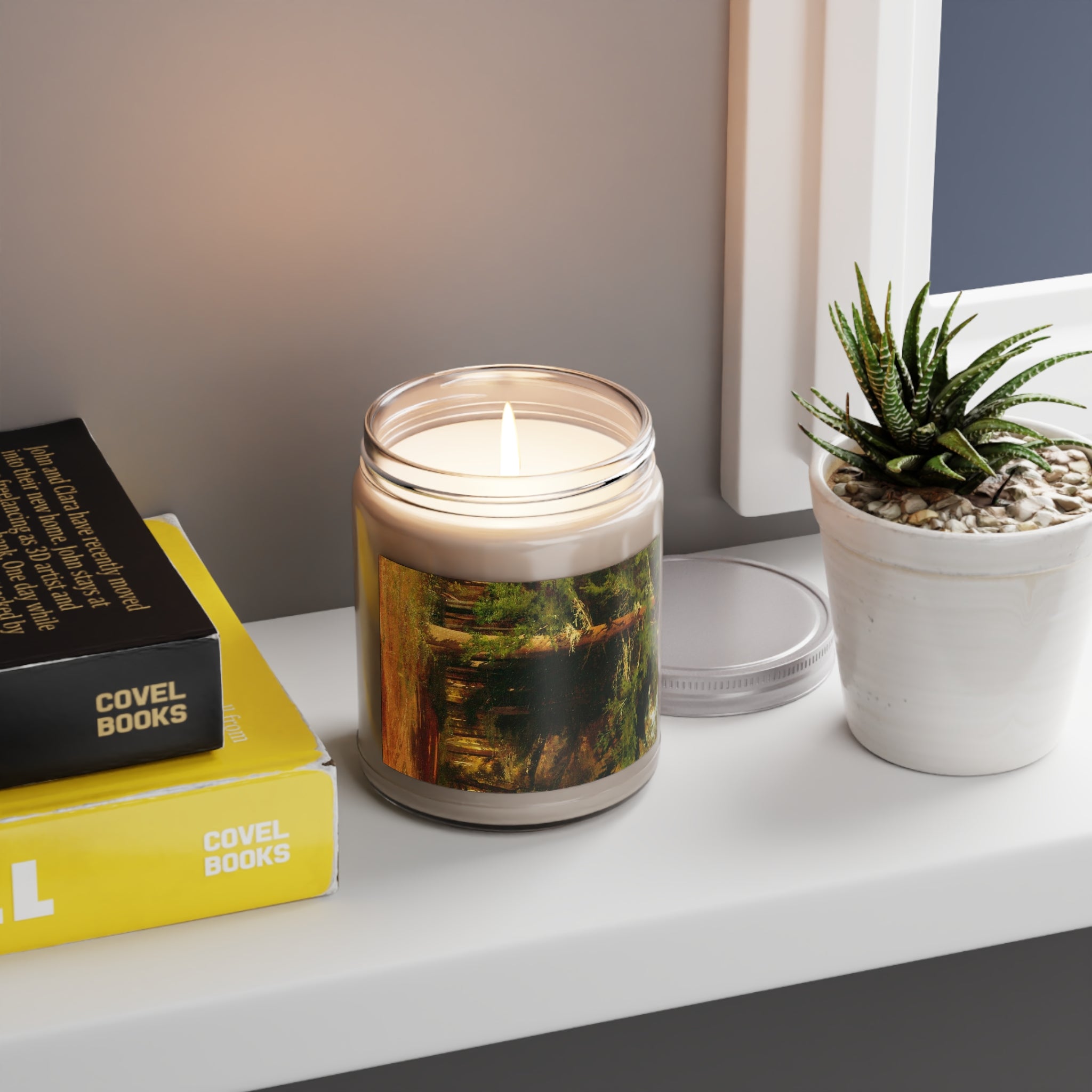 Forest Landscape Candle 9oz Soy Jar | White Lid