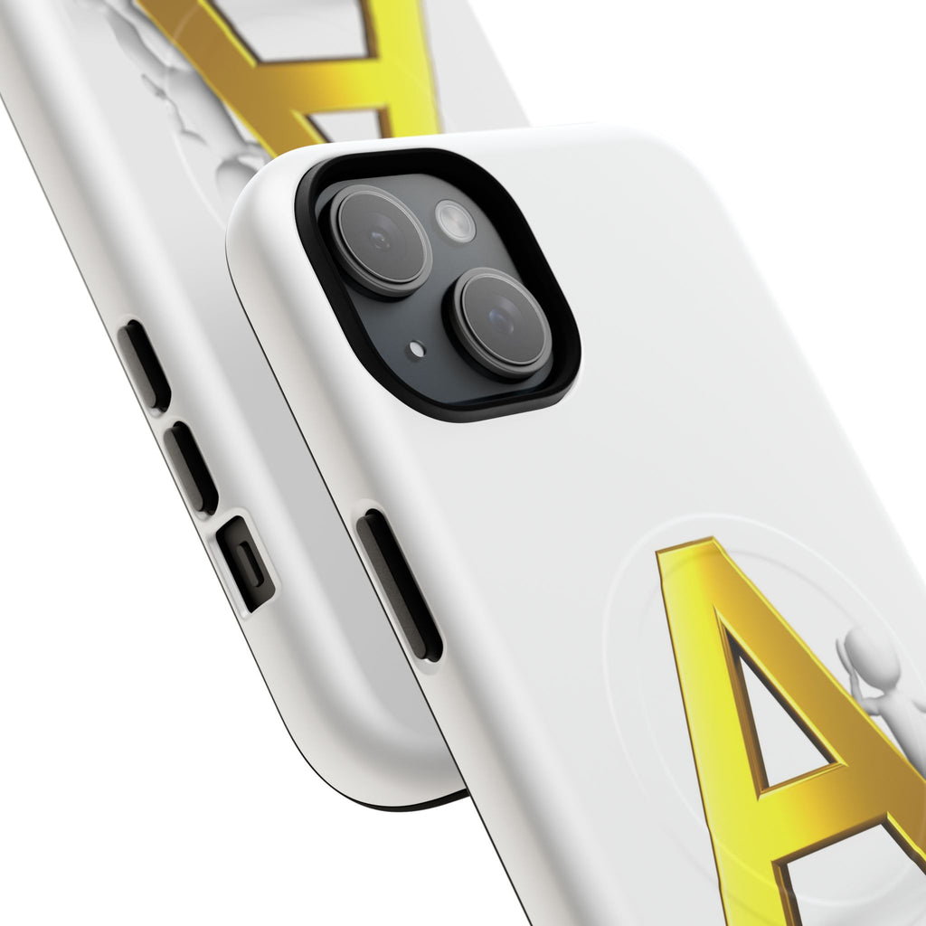 Gold Letter A Phone Case | Tough Magnetic Case, Initial Monogram