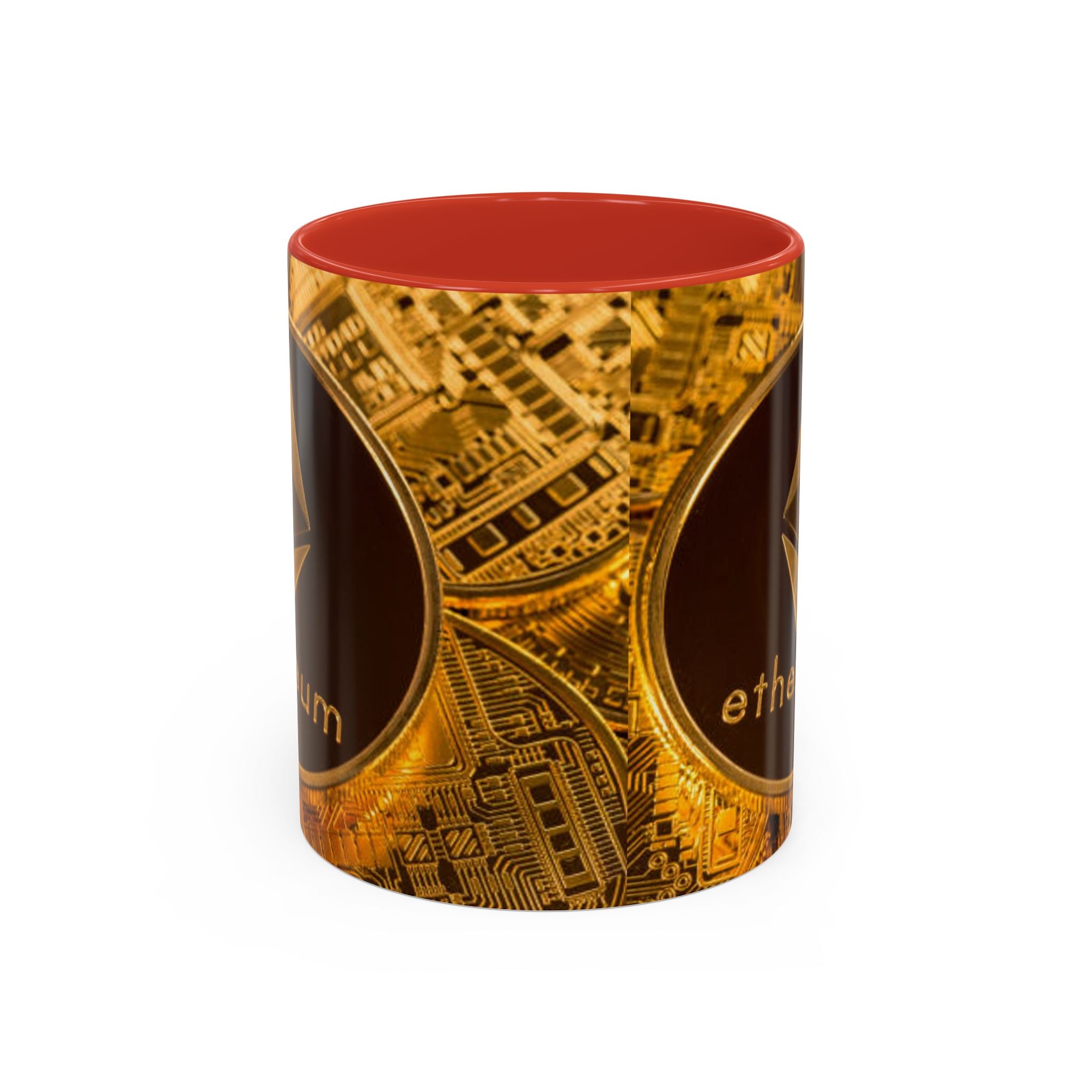 Ethereum Coin Accent Mug | Crypto Logo Coffee Mug