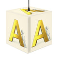 Gold Letter A Cube Light Lamp | Alphabet Initial Nursery Decor