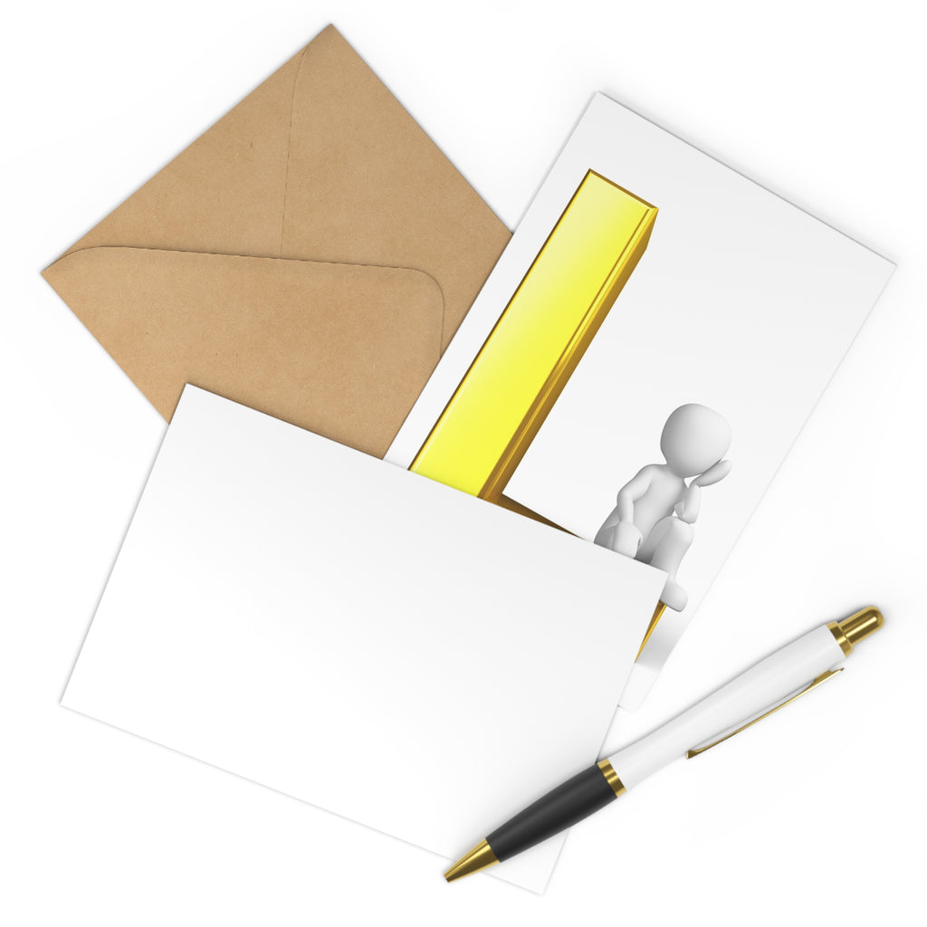 Gold Letter L Postcards (7 pcs) | Alphabet Initial Stationery