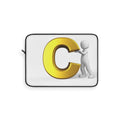 Gold Letter C Illustration Laptop Sleeve | Initial Monogram