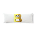 Gold Letter B Monogram Body Pillow | Initial B Decorative Pillow