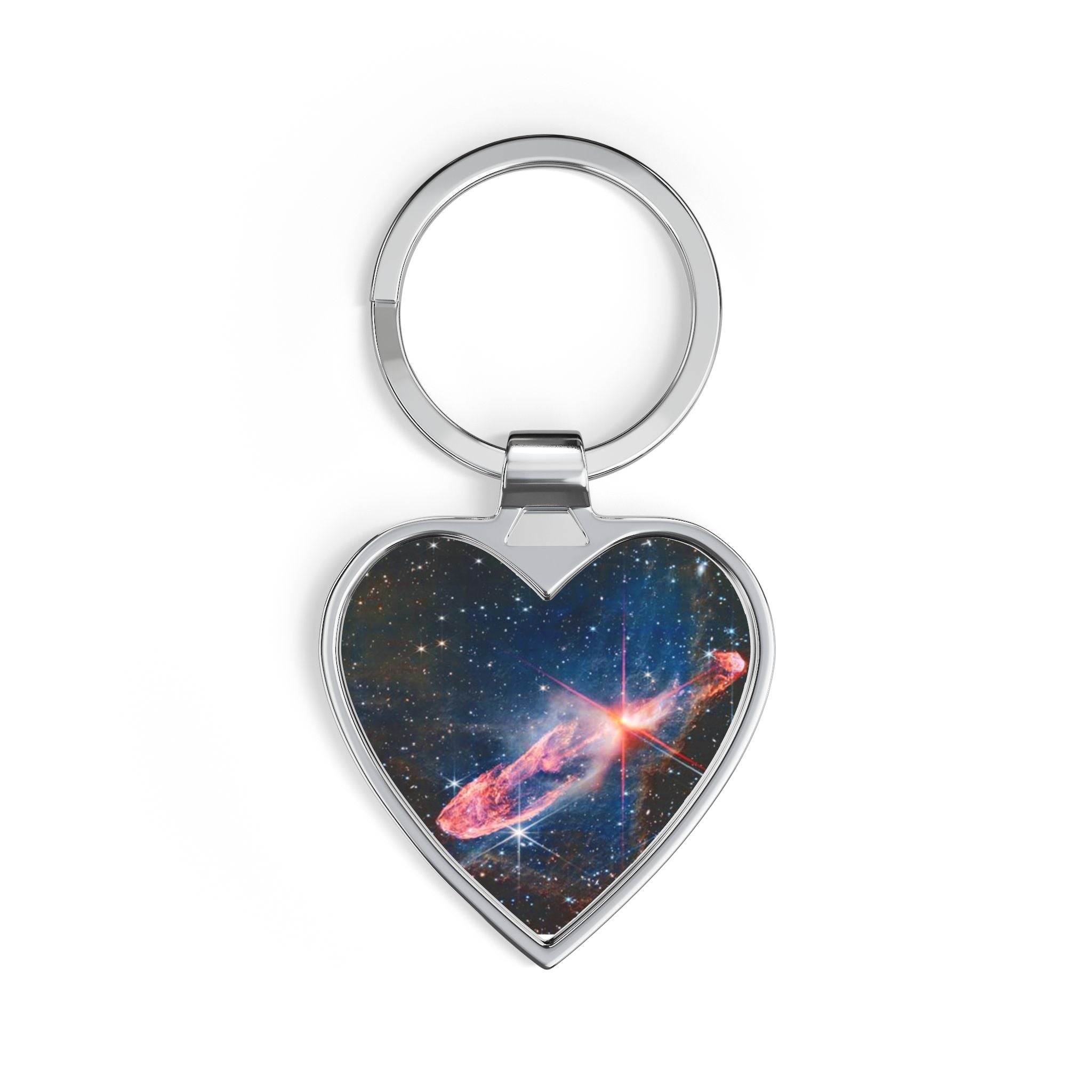 Galaxy Nebula Heart Keychain | Space Heart Keychain, Cosmic Star Design