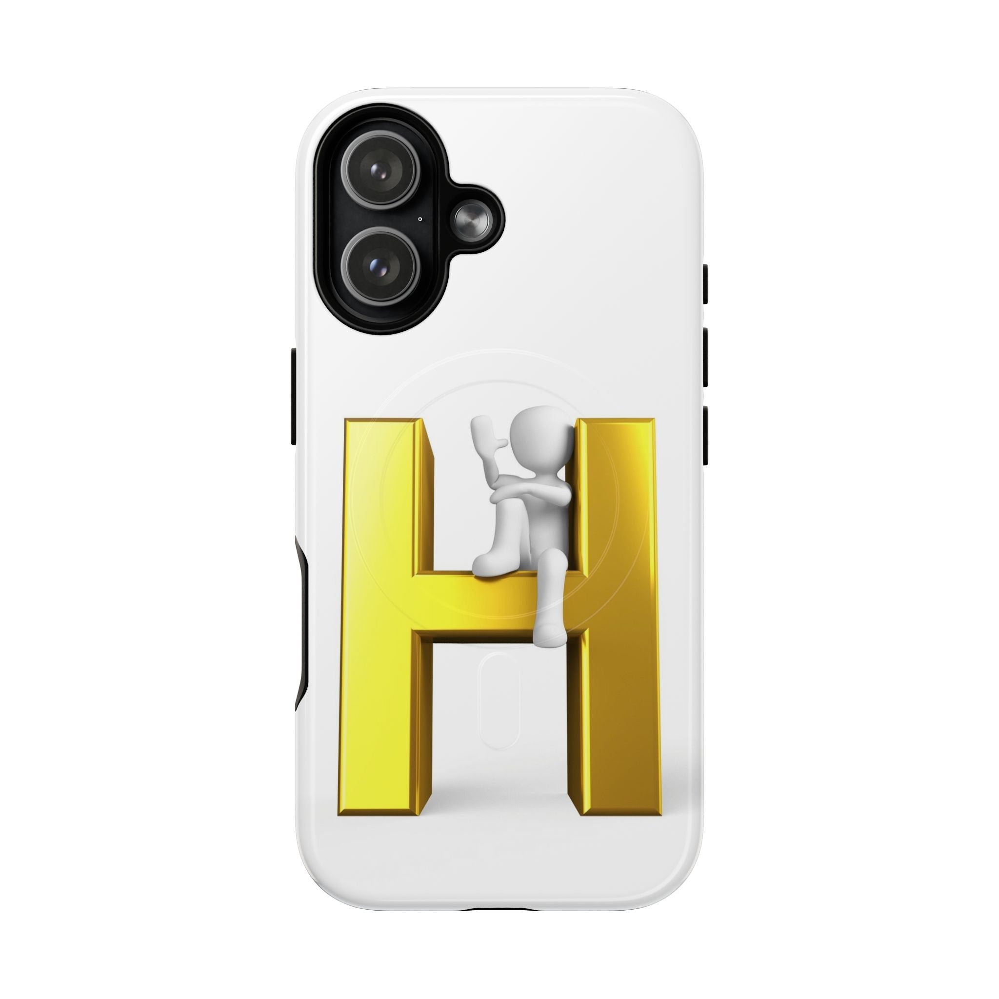 Gold Letter H Climber Phone Case | Tough Magnetic Case