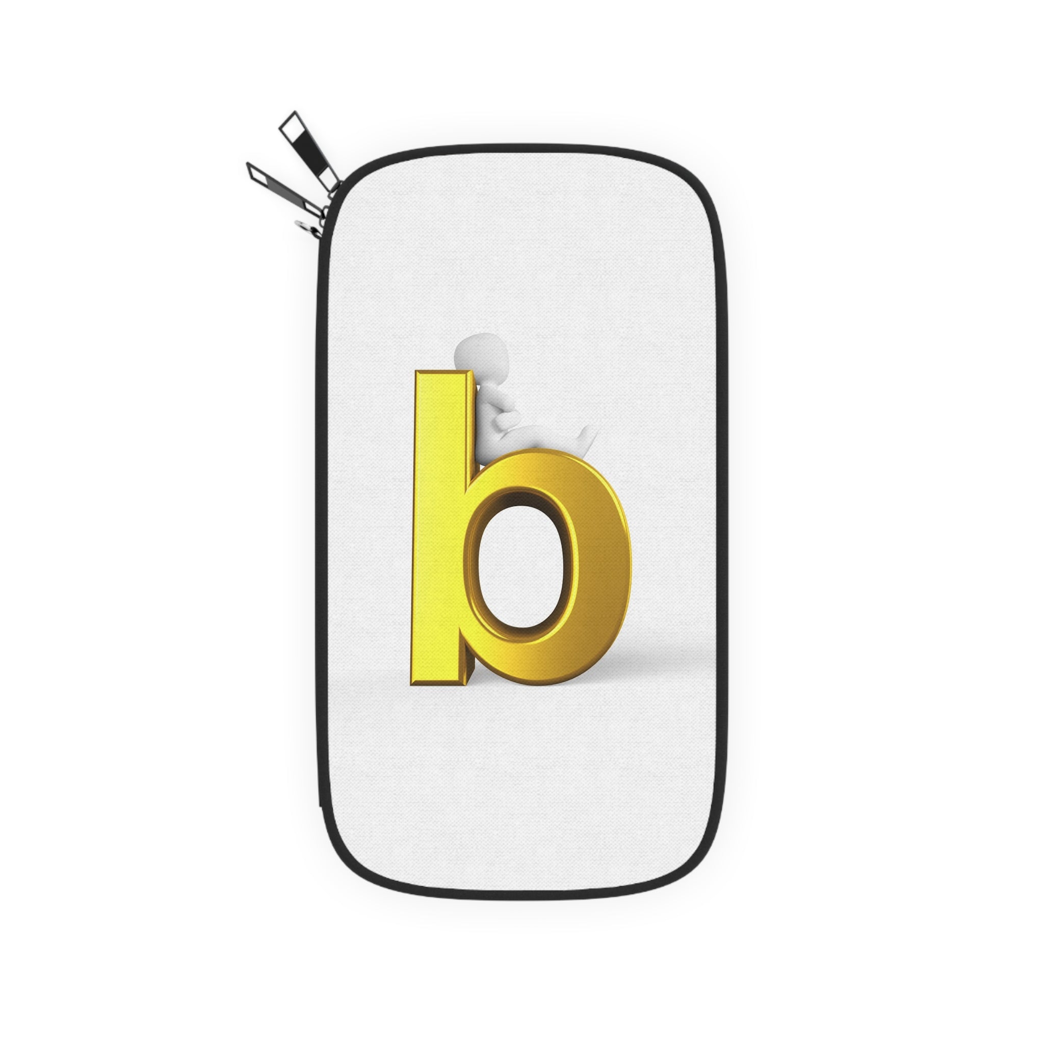 Gold 3D Letter B Passport Wallet | Monogram Travel Accessory