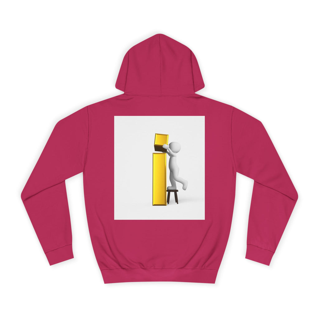 Stick Figure Building Letter i Hoodie | Minimal Illustration