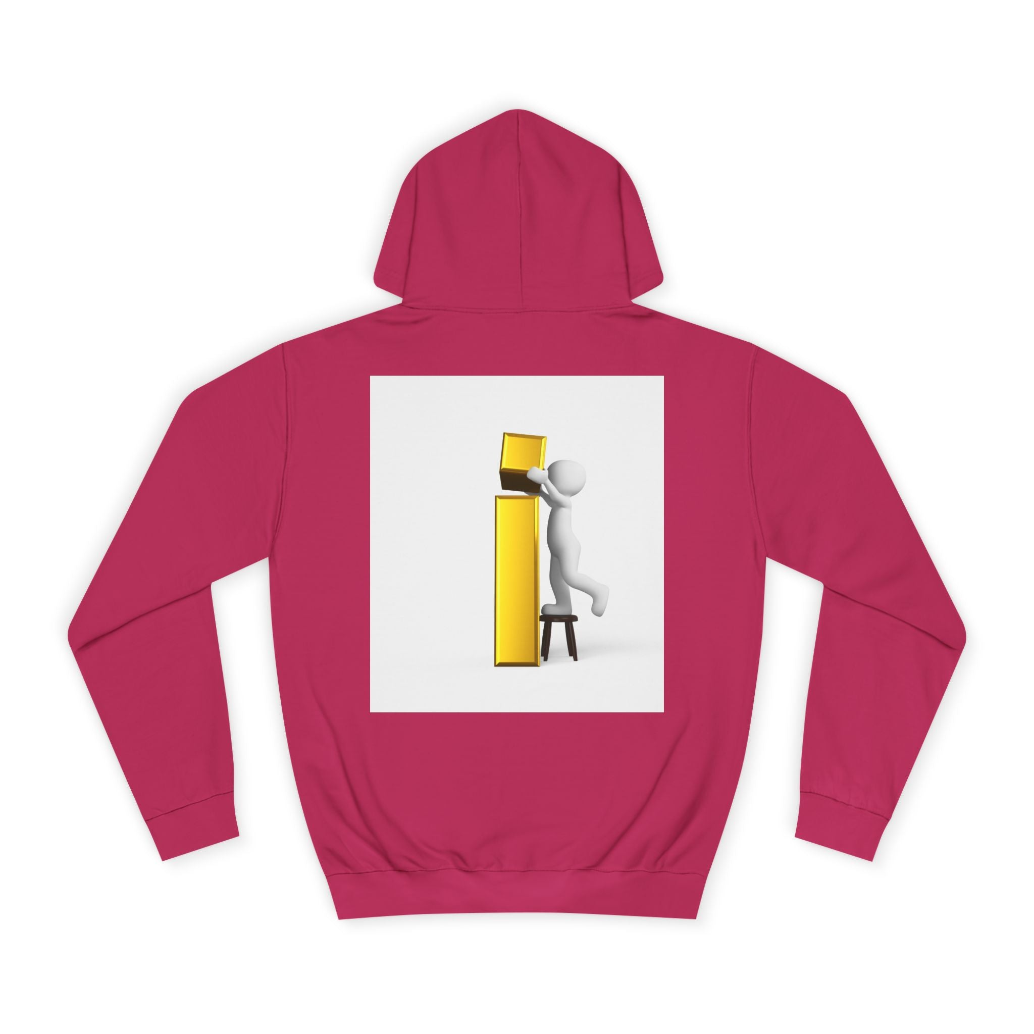 Stick Figure Building Letter i Hoodie | Minimal Illustration