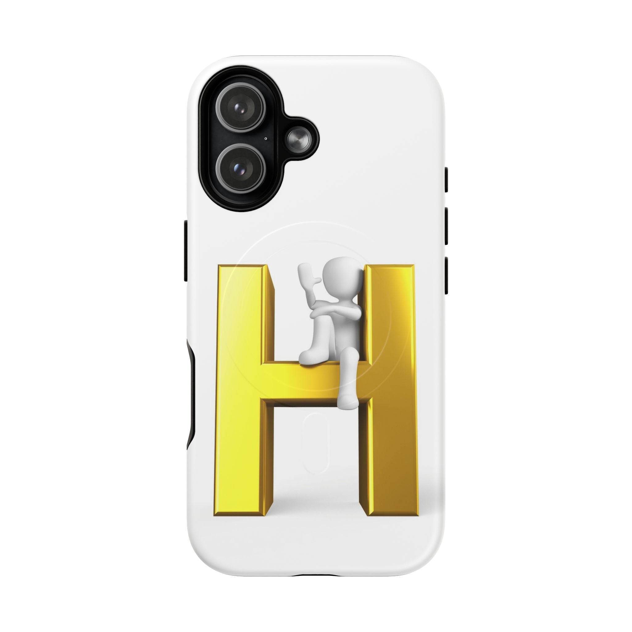 Coque de téléphone Grimpante Lettre H Dorée | Coque Magnétique Robuste