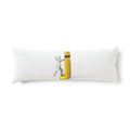 Stick Figure Climbing Gold Letter J Body Pillow | Monogram Initial Pillow