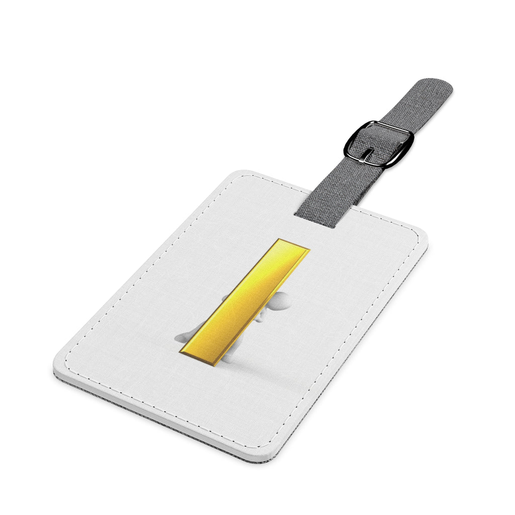 Minimalist Yellow Letter i Design Luggage Tag | Rectangle