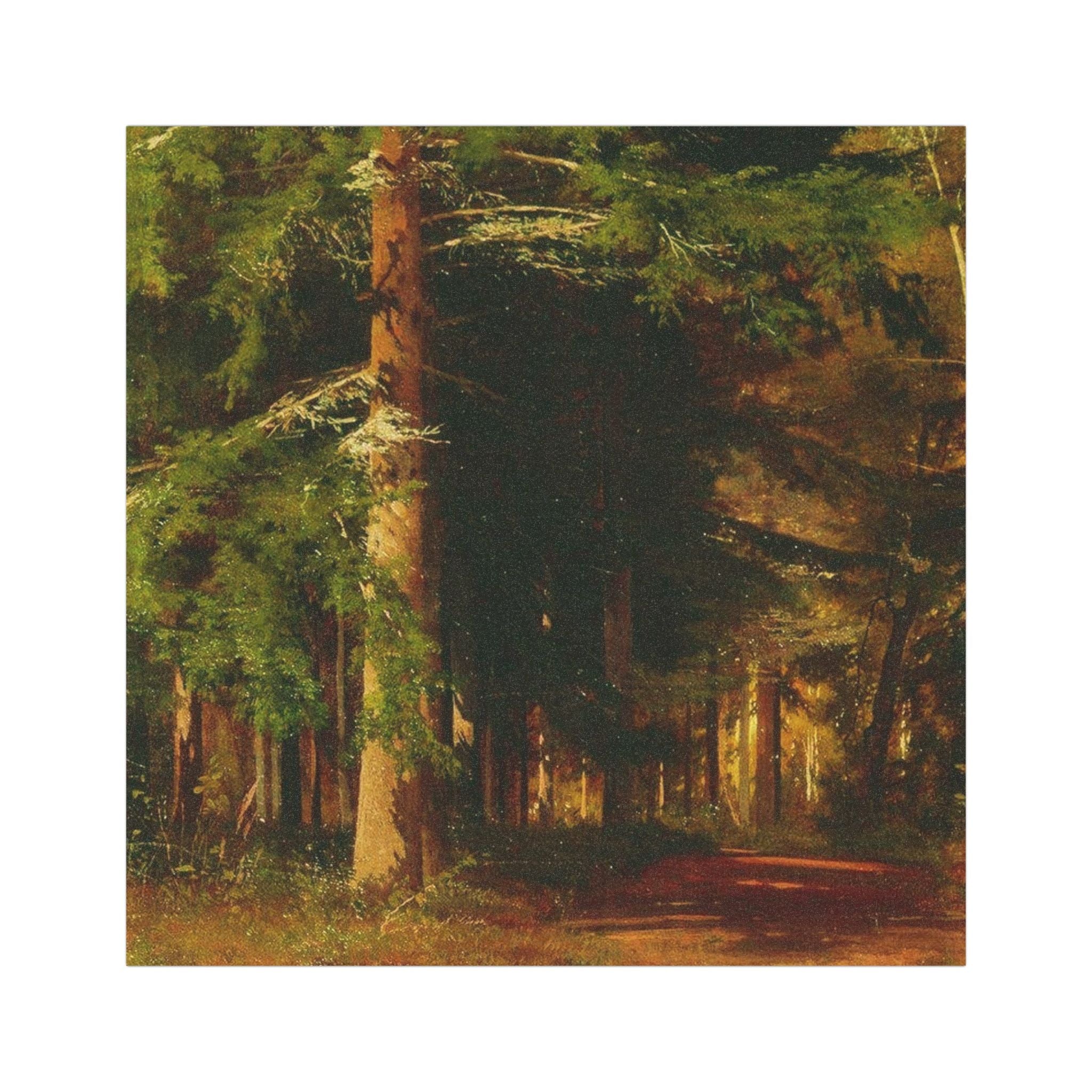 Forest Path Painting Car Magnet | Vintage Woodland Scenic Magnet