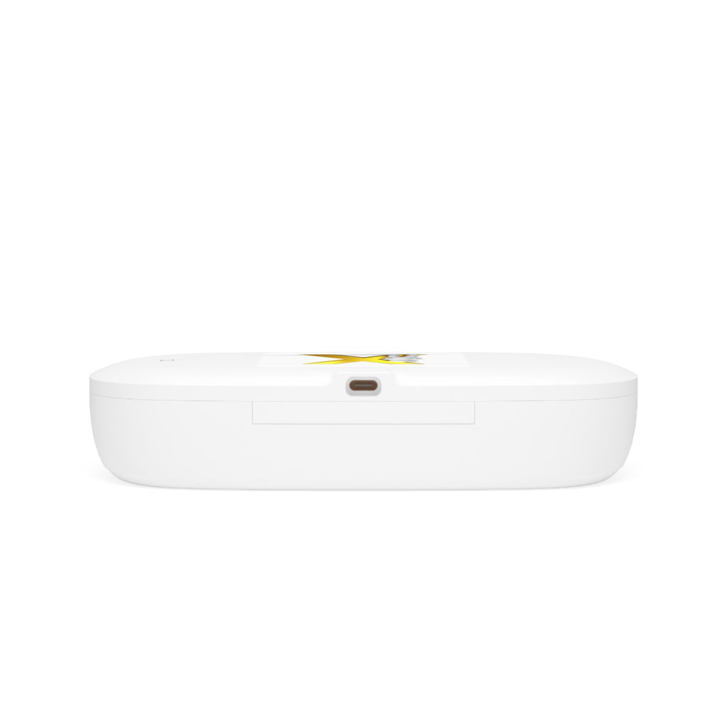 Gold Letter X Design Sanitizer Wireless Charging Pad | UV Phone Sanitizer