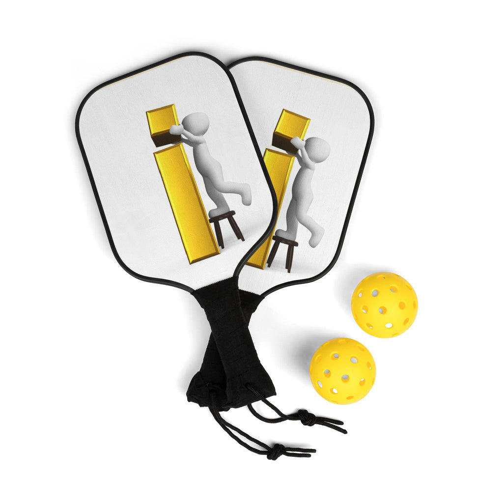 Stick Figure Building Letter i Pickleball Paddle Kit | Pickleball Kit