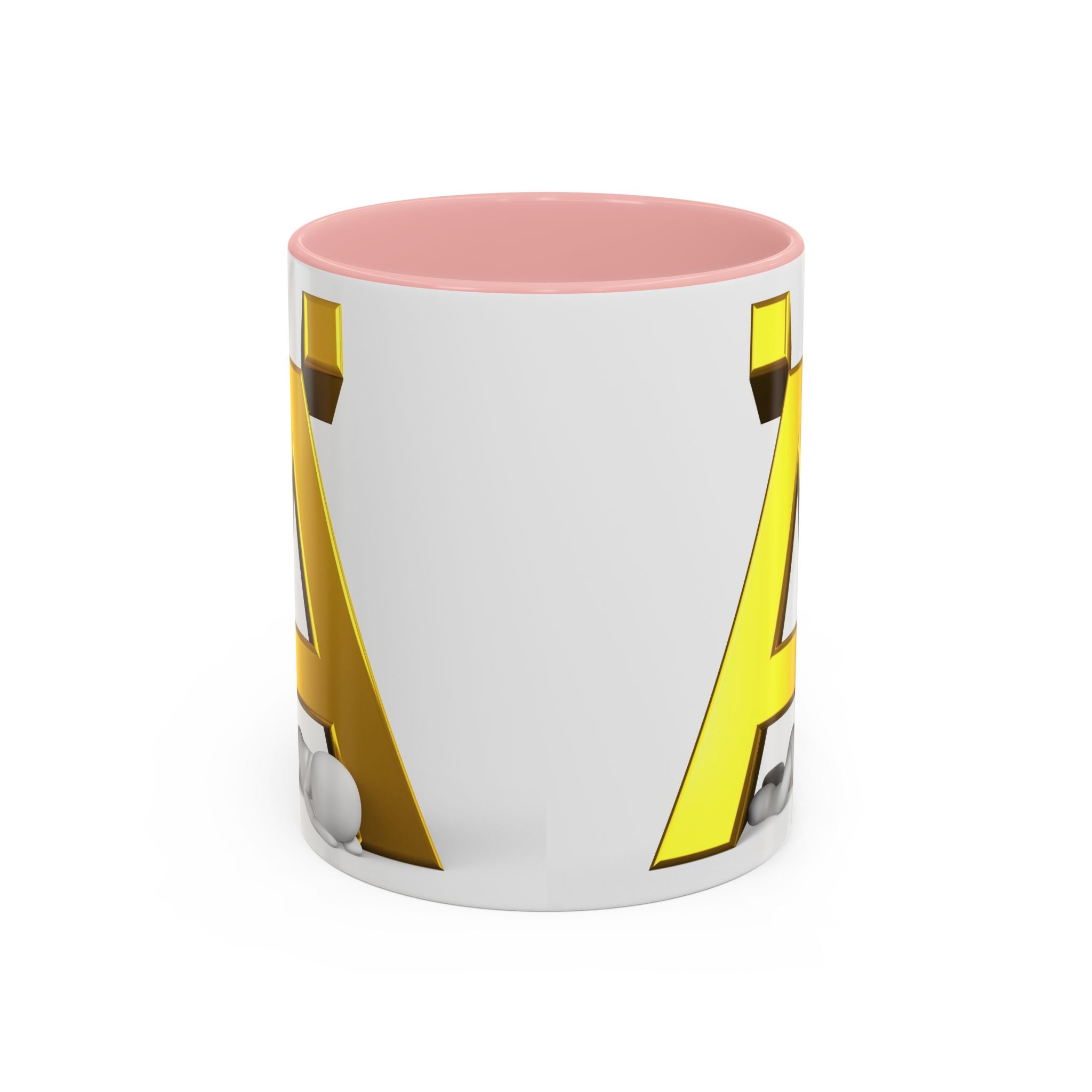 Gold 3D Letter Ä Accent Coffee Mug 11oz 15oz | Monogram Initial Ceramic Mug