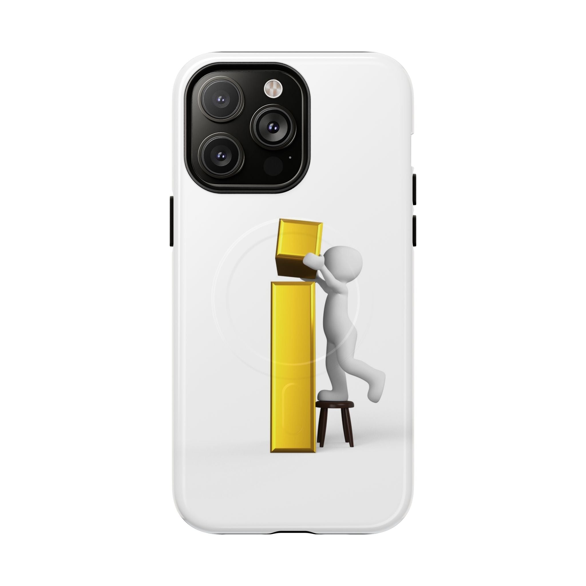 3D Character Gold Letter i phone case | Tough Magnetic Case