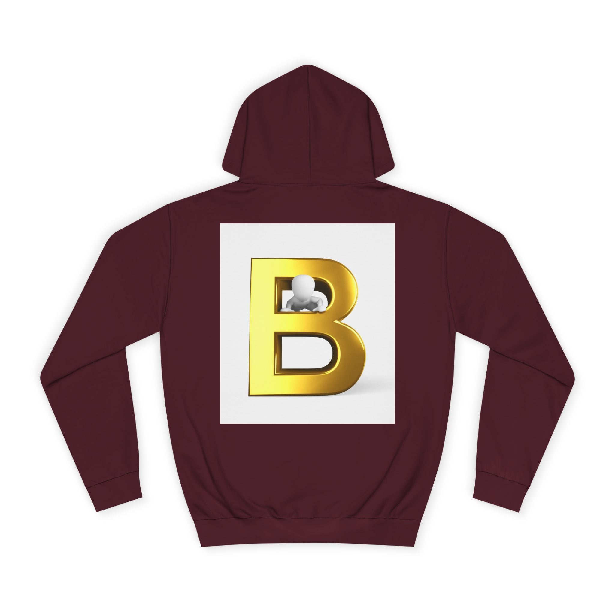 Gold Letter B Hoodie | Monogram Initial Sweatshirt