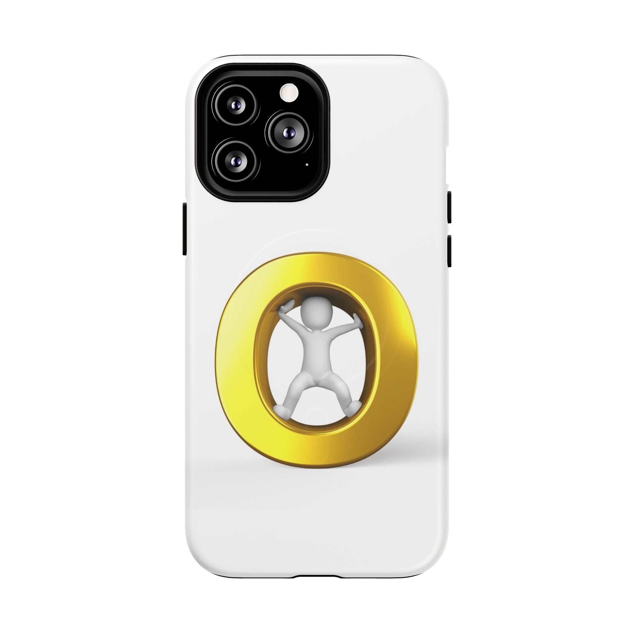3D Gold Letter O Figure Phone Case | Tough Magnetic Case