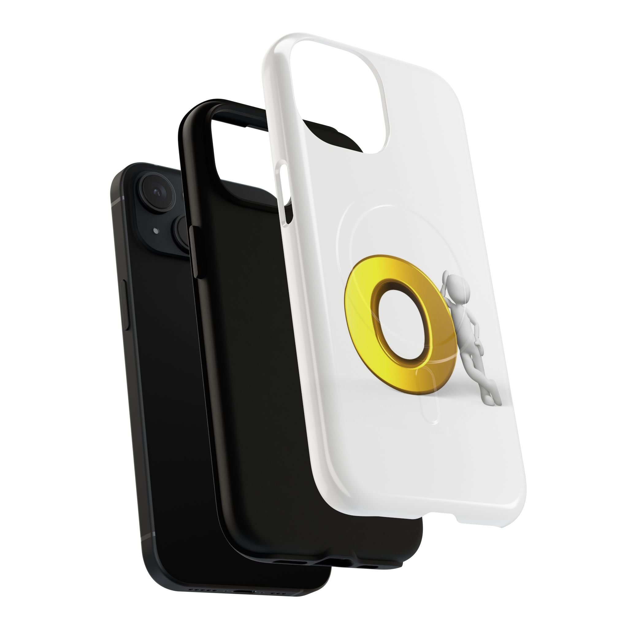 3D Gold Letter O Character phone case | Tough Magnetic Case, magnetic compatible