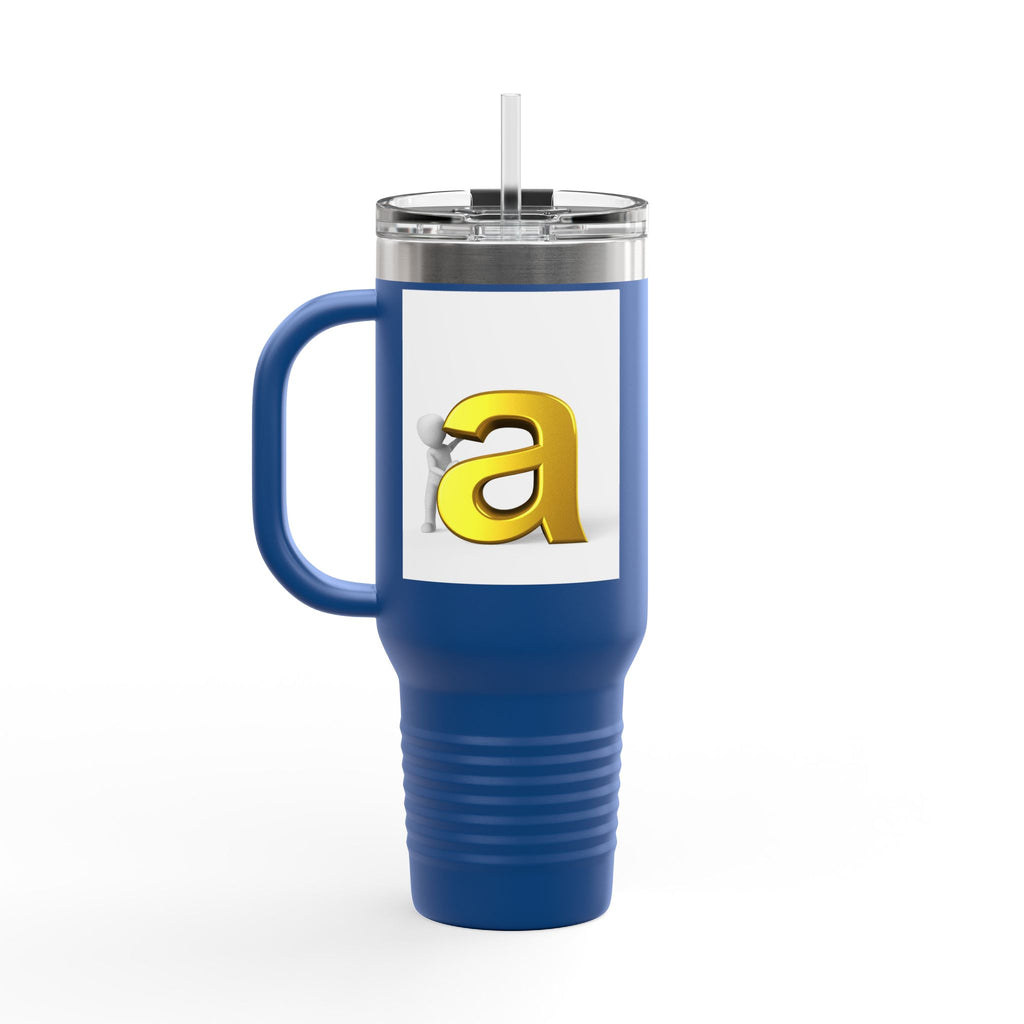 Yellow 3D Letter A tumbler | Travel Mug