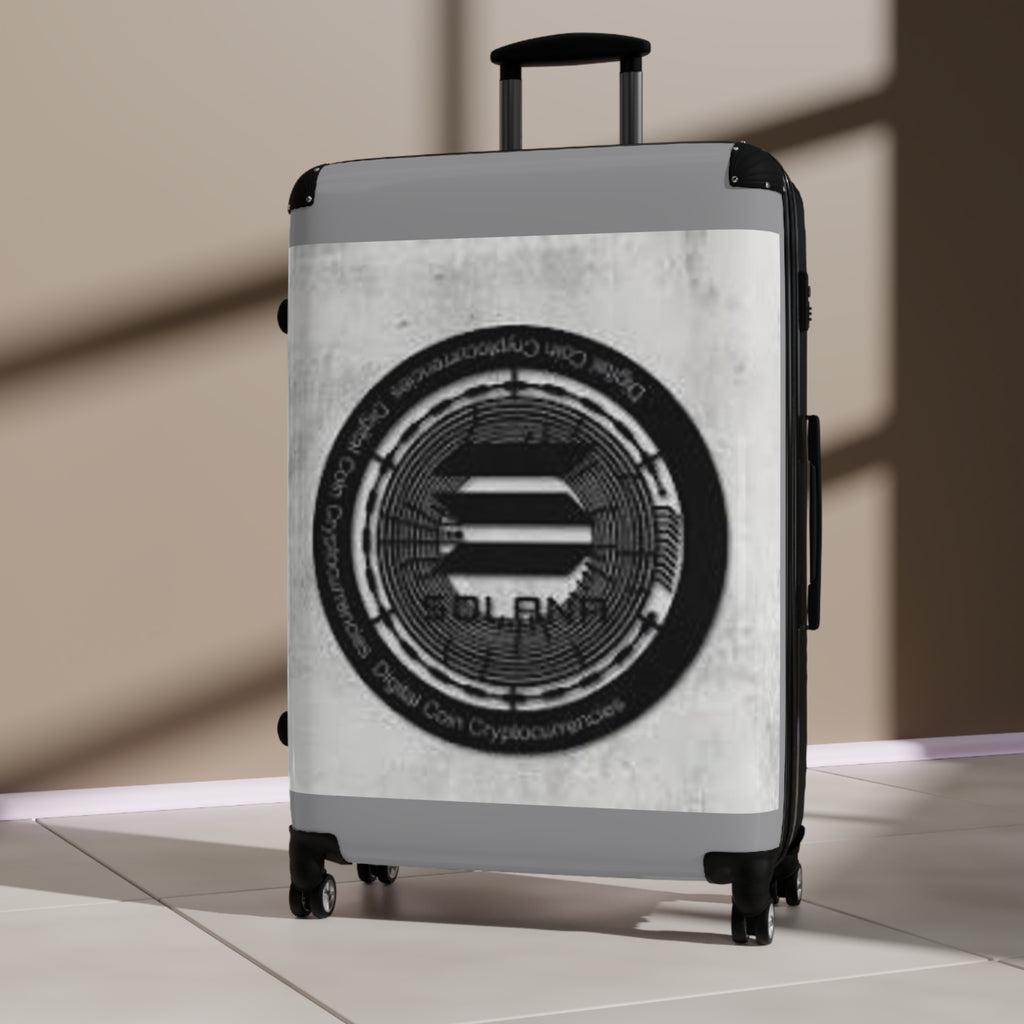 Solana Coin Graphic Suitcase | Cryptocurrency Travel Luggage