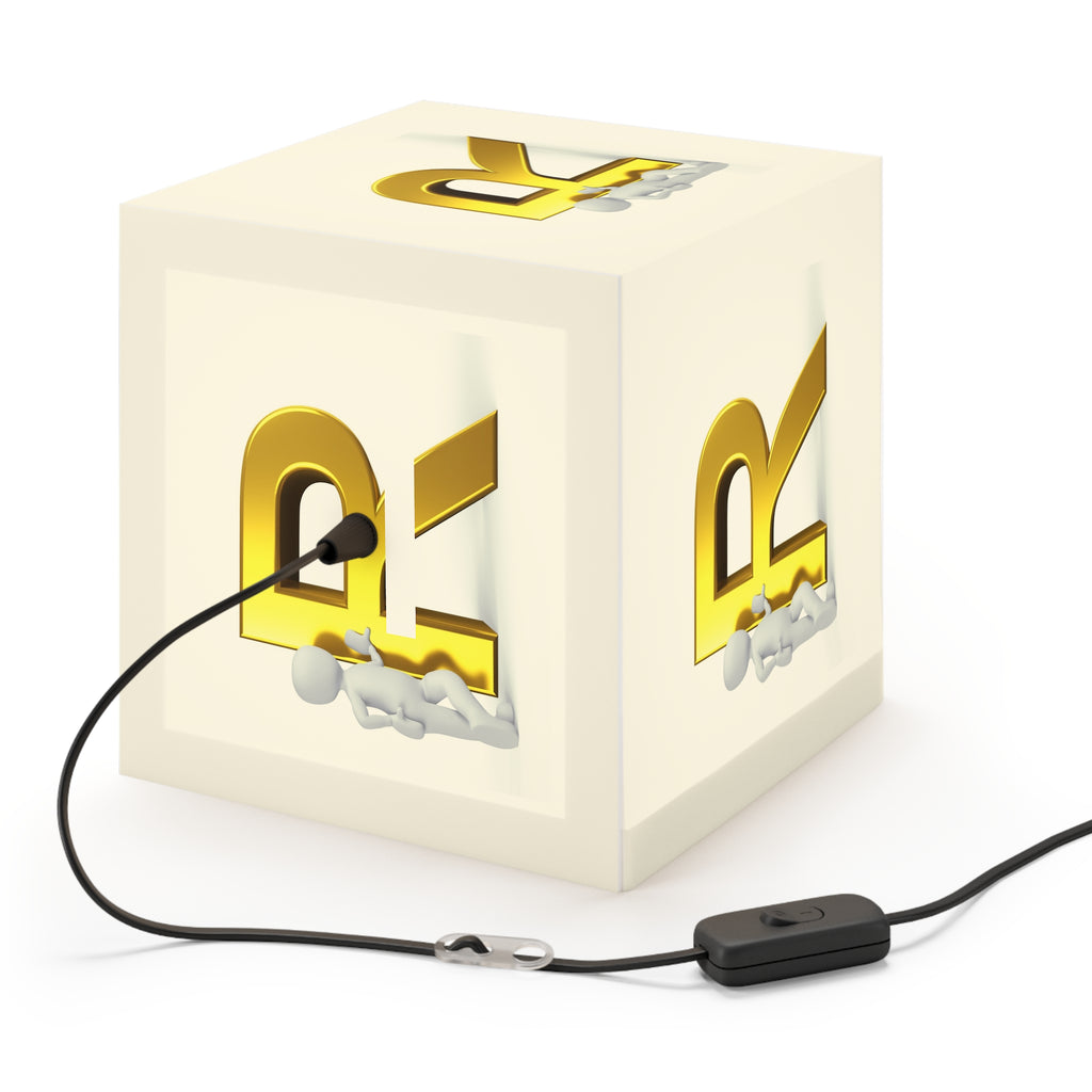 Gold Letter R Cube Lamp | Personalized Initial Light Cube