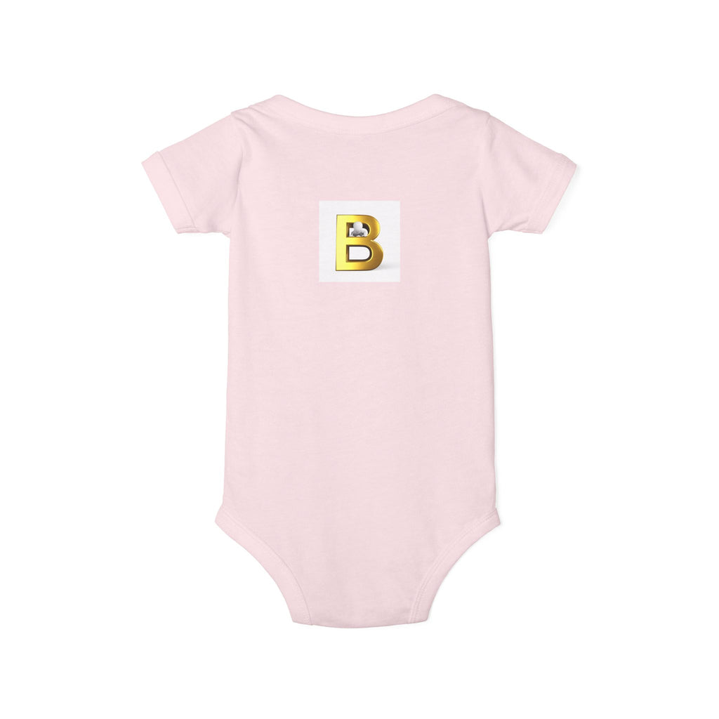 Gold B Letter  Baby Bodysuit | Infant Jersey One Piece